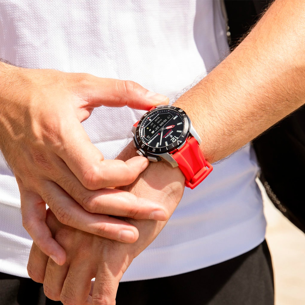 Festina Smartwatch »Connected D«, Quarzuhr, Armbanduhr, Herrenuhr, Schrittzähler, Weltzeit, Stoppfunkt.