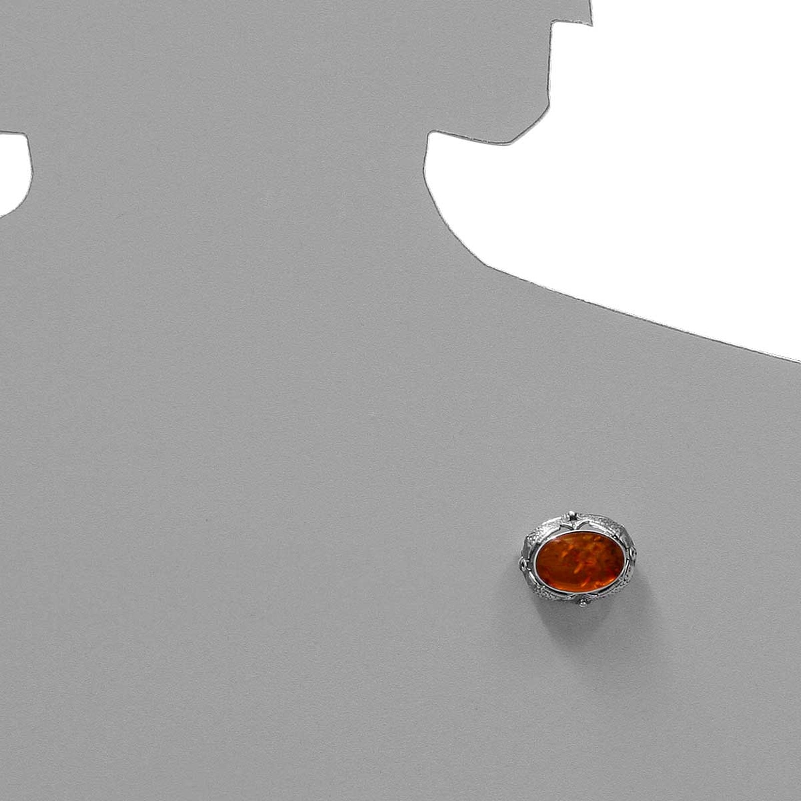 OSTSEE-SCHMUCK Brosche »- Fischland 28x23 mm - Silber 925/000 - Bernstein«