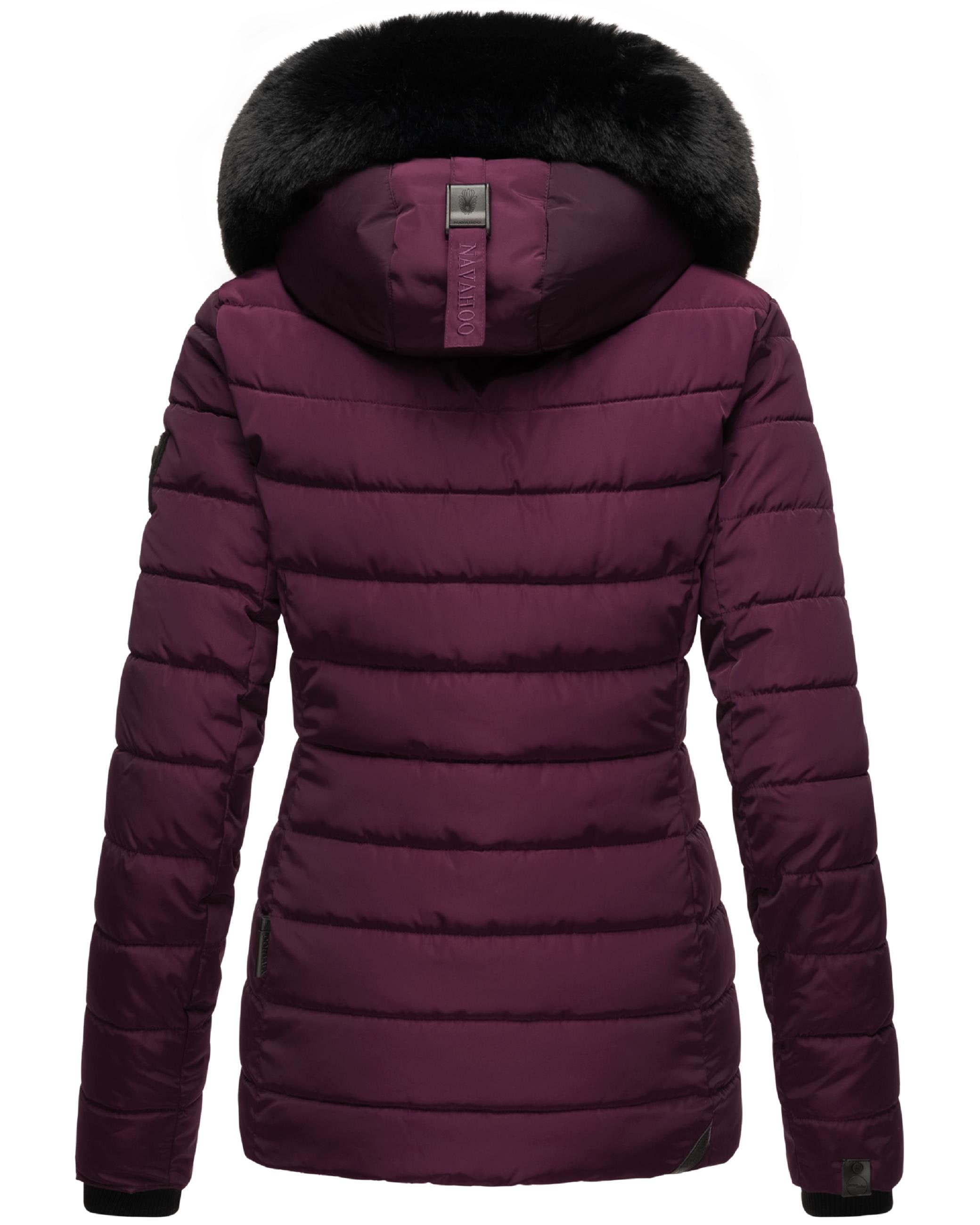 Navahoo Steppjacke »Winterjacke Milianaa« mit Kapuze Edle Winterjacke mit weicher Kunstfell-Kapuze