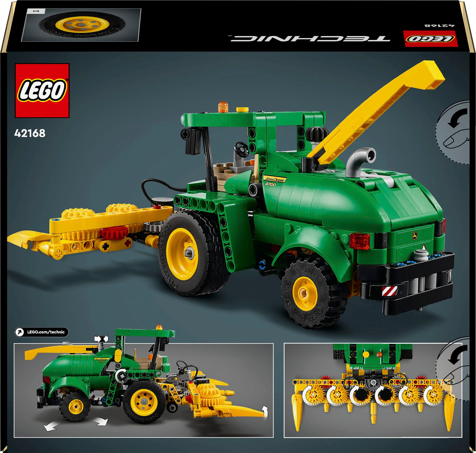 LEGO® Konstruktionsspielsteine »John Deere 9700 Forage Harvester (42168), LEGO Technic«, (559 St.), Made in Europe