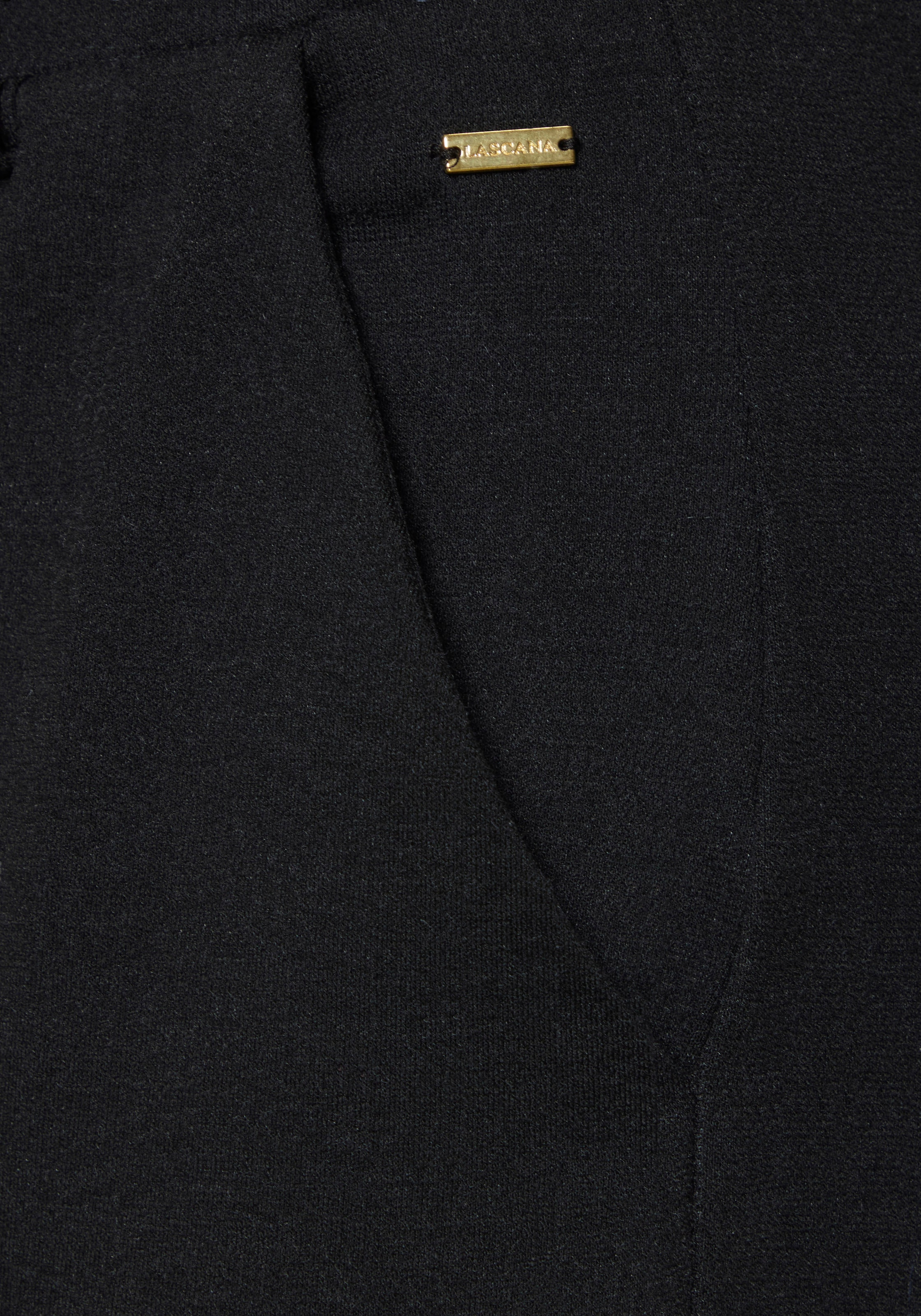 LASCANA Jogger Pants »klassische schmale Form«  mit Jacquard Strickmuster oder uni schwarz