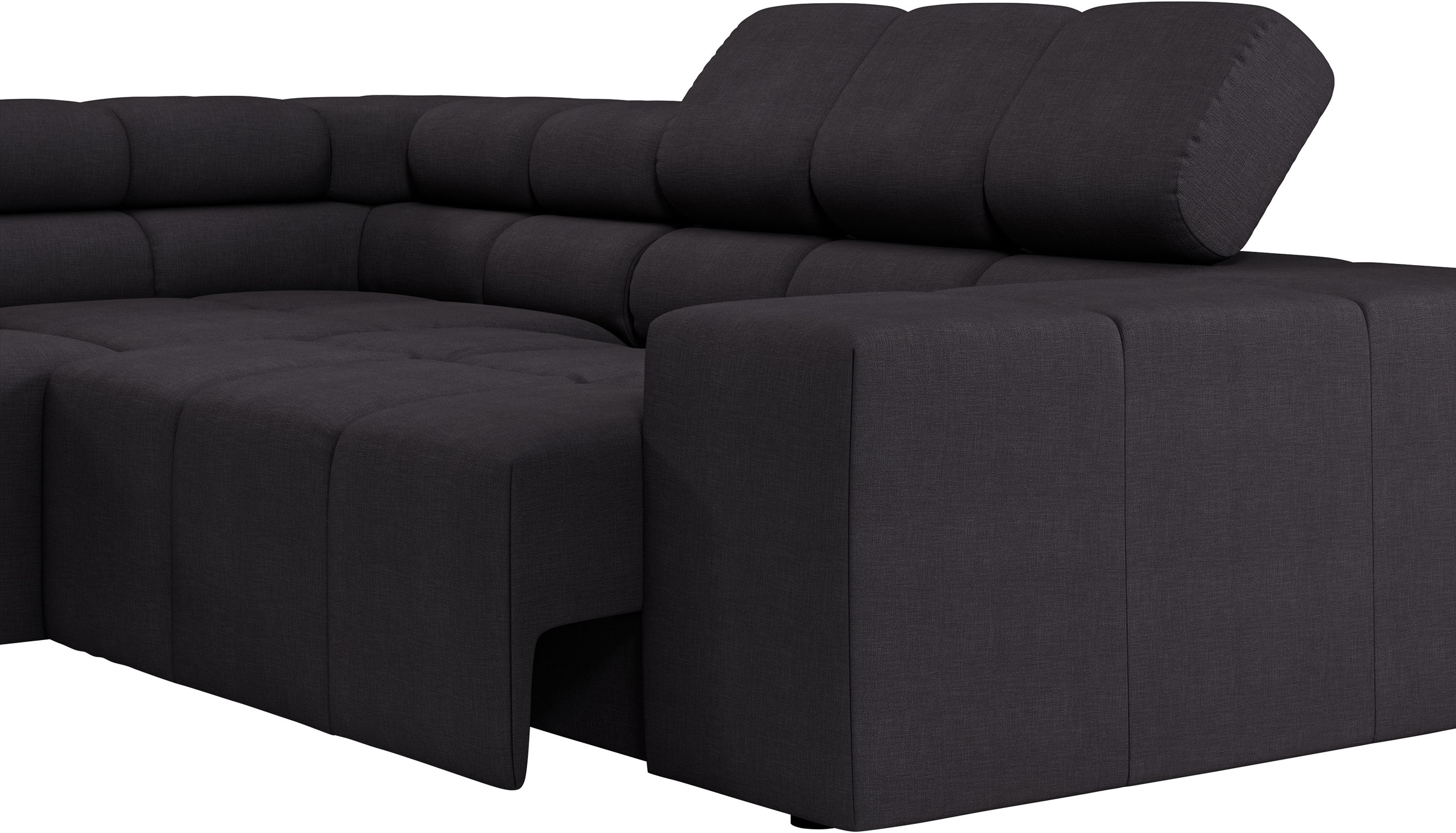 INOSIGN Ecksofa »Ancona, incl. Kopfteilverstellung + 3 Zierkissen, L-Form, bequem«, wahlweise motorische Sitztiefenverstellung, B/T(H: 249/215/70 cm
