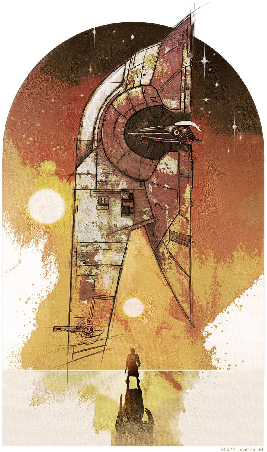 Komar Leinwandbild »Star Wars Boba Fett Starship«, Disney, (1 St.), 30 x 40 cm (Breite x Höhe) - Kinderzimmer, Dekoration