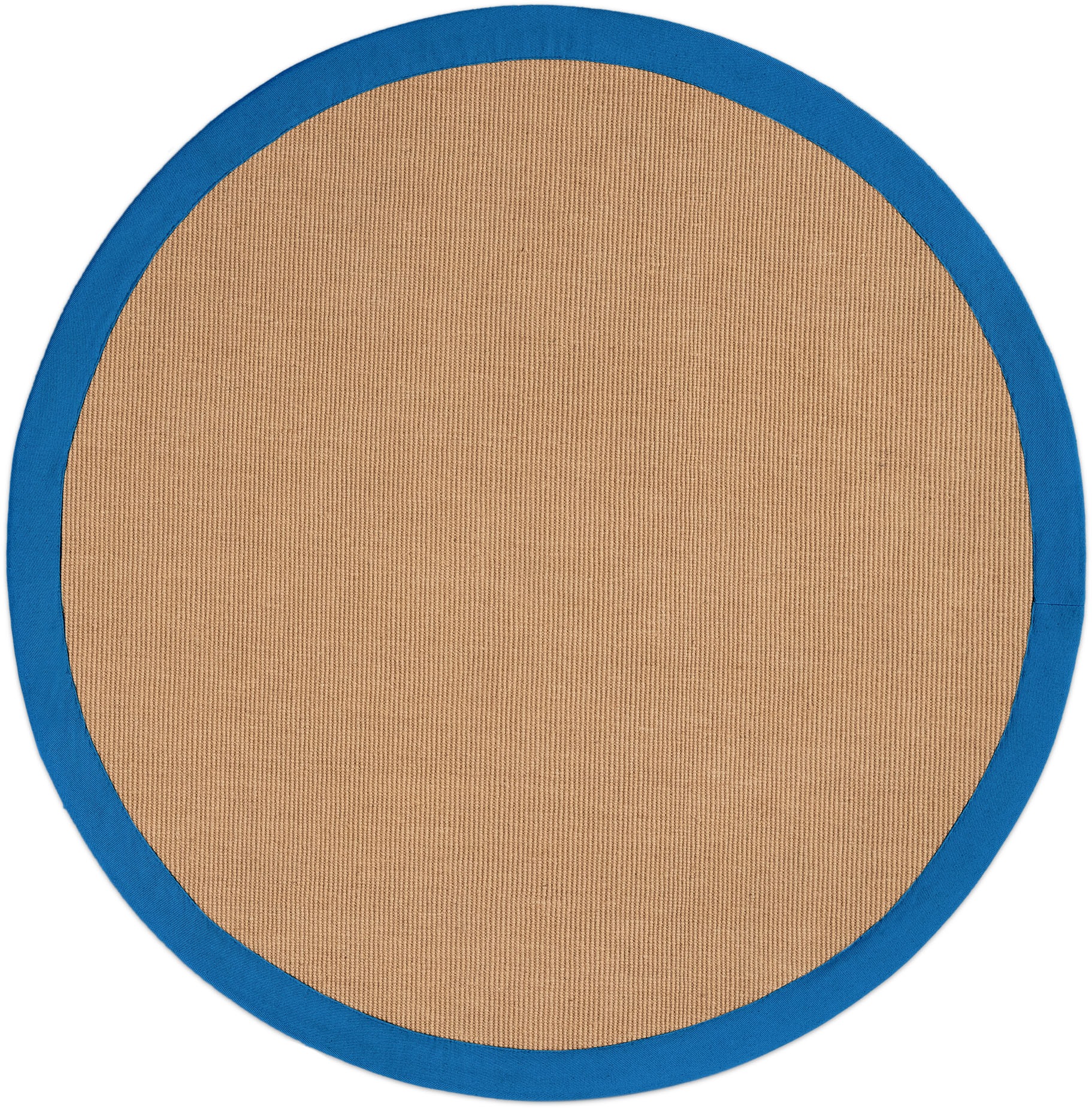 carpetfine Sisalteppich »Sisal«, rund, 5 mm Höhe, mit farbiger Bordüre, Anti-Rutsch Rückseite