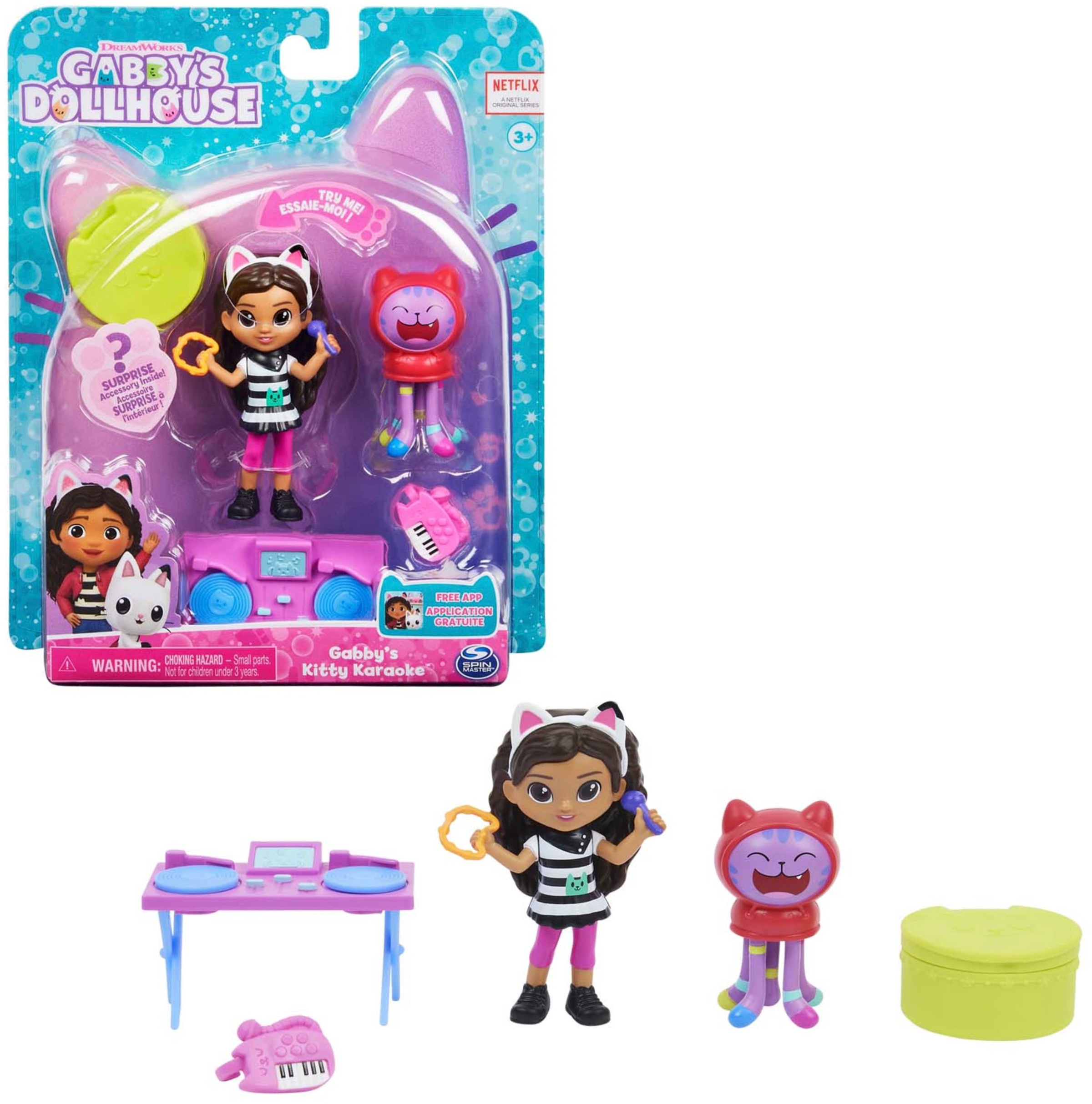 Spielwelt »Gabby's Dollhouse - Cat-tivity Pack – Musikset mit DJ Catnip«, Karaoke Party