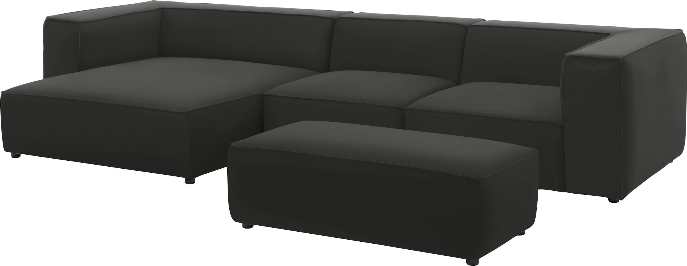 W.SCHILLIG Ecksofa »around-the-block«, mit eleganter Biese, mit Federkern, Breite 341 cm