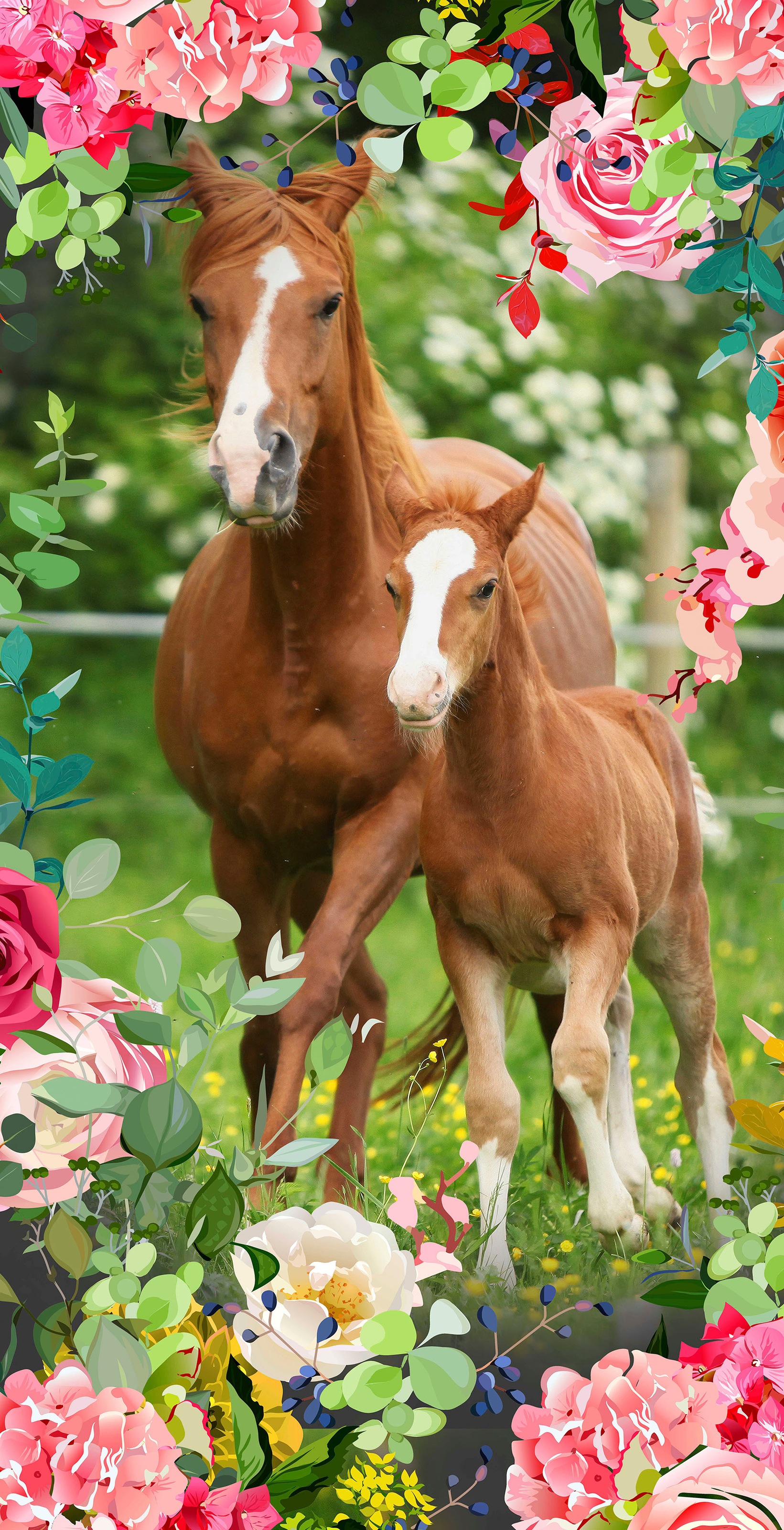good morning Strandtuch »Foal«, (1 St.), Pferde Motiv, mit weißer Rückseite, Kinder