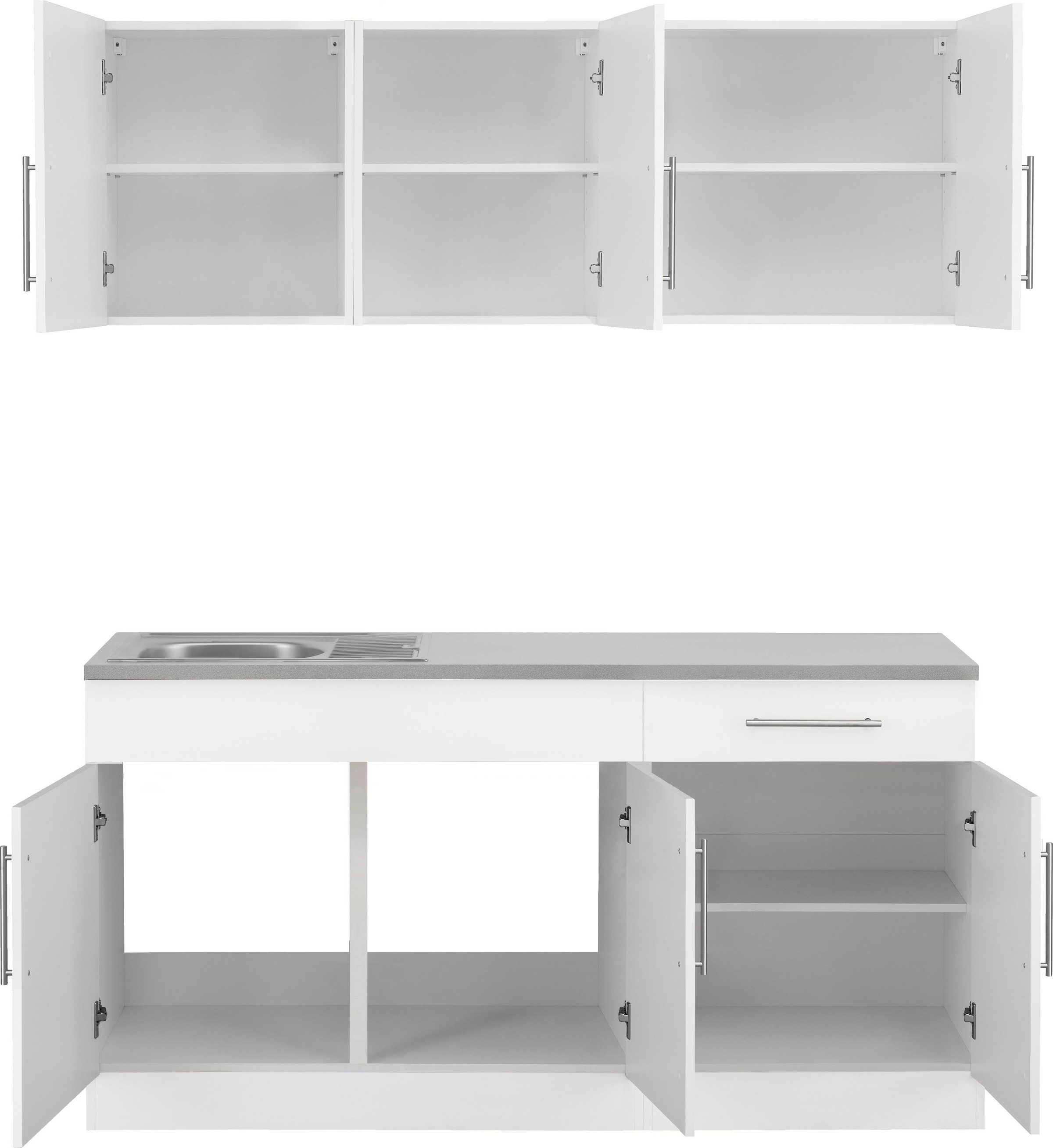 wiho Küchen Pantryküche »Cali«, ohne E-Geräte, Breite 160 cm