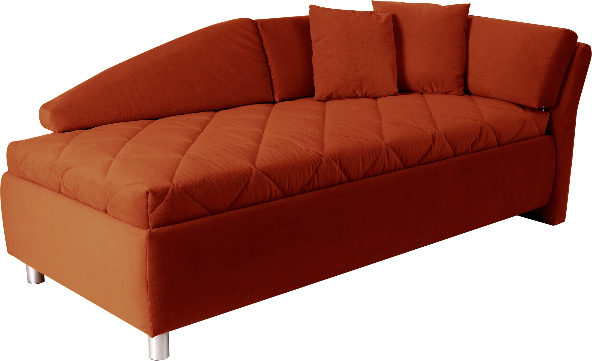 alina Schlafsofa, Bettkasten, Zierkissen-Set aus: 2 Stk. 40x40cm, 1 Stk. 30x30cm