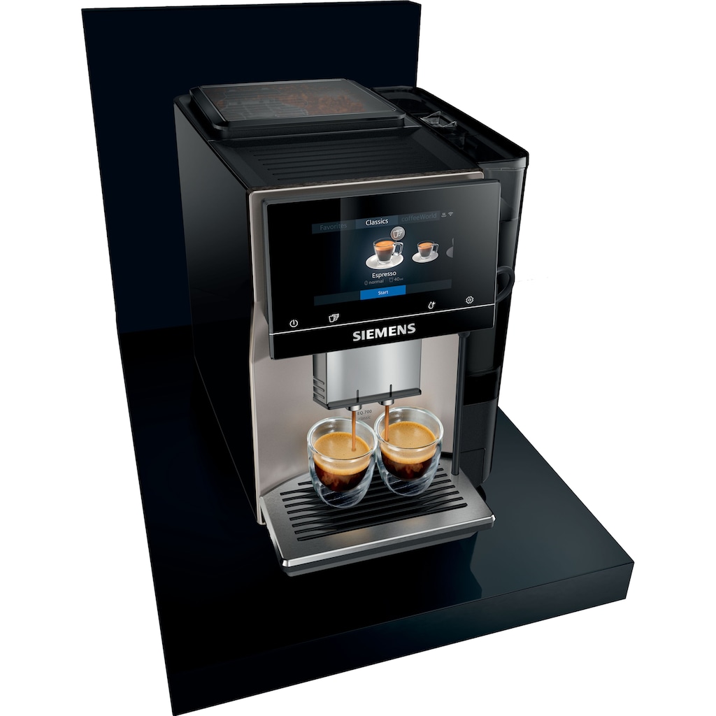 SIEMENS Kaffeevollautomat »EQ.700 classic TP705D01«, intuitives Full-Touch-Display, automatische Milchsystem-Reinigung