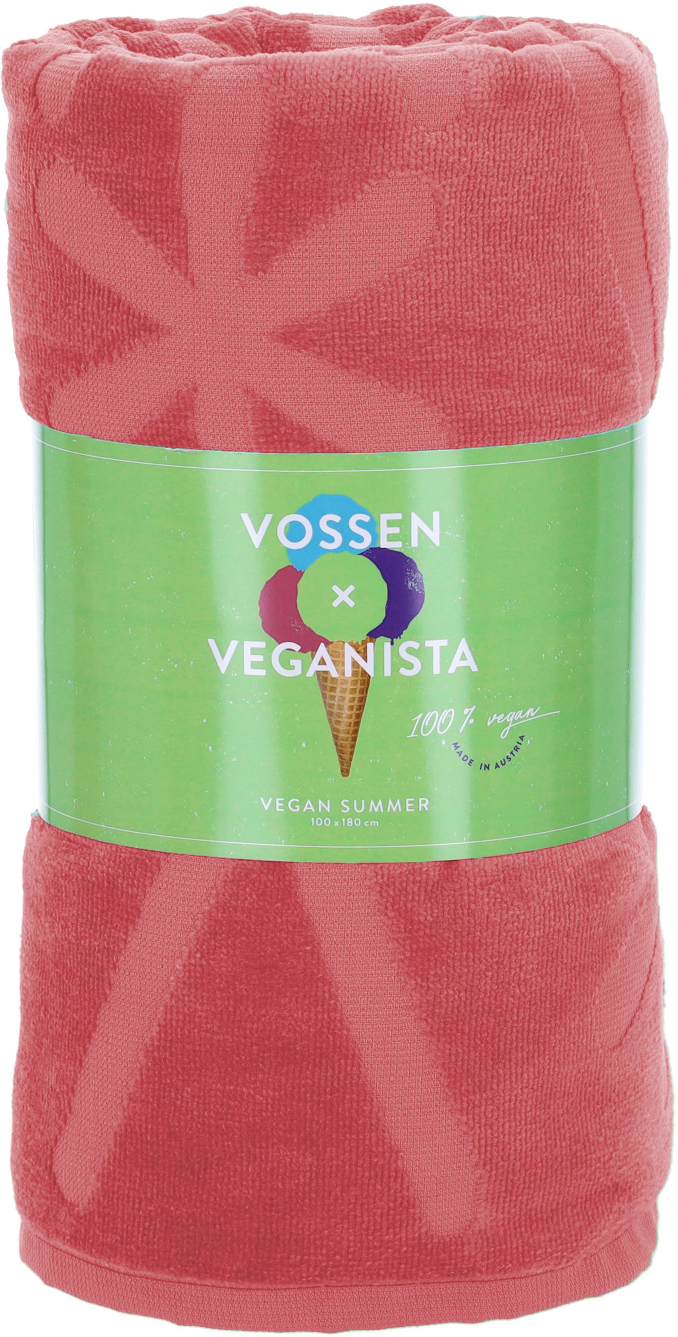 Vossen Strandtuch »vegan summer«, (1 St.), in Hoch-Tief Optik