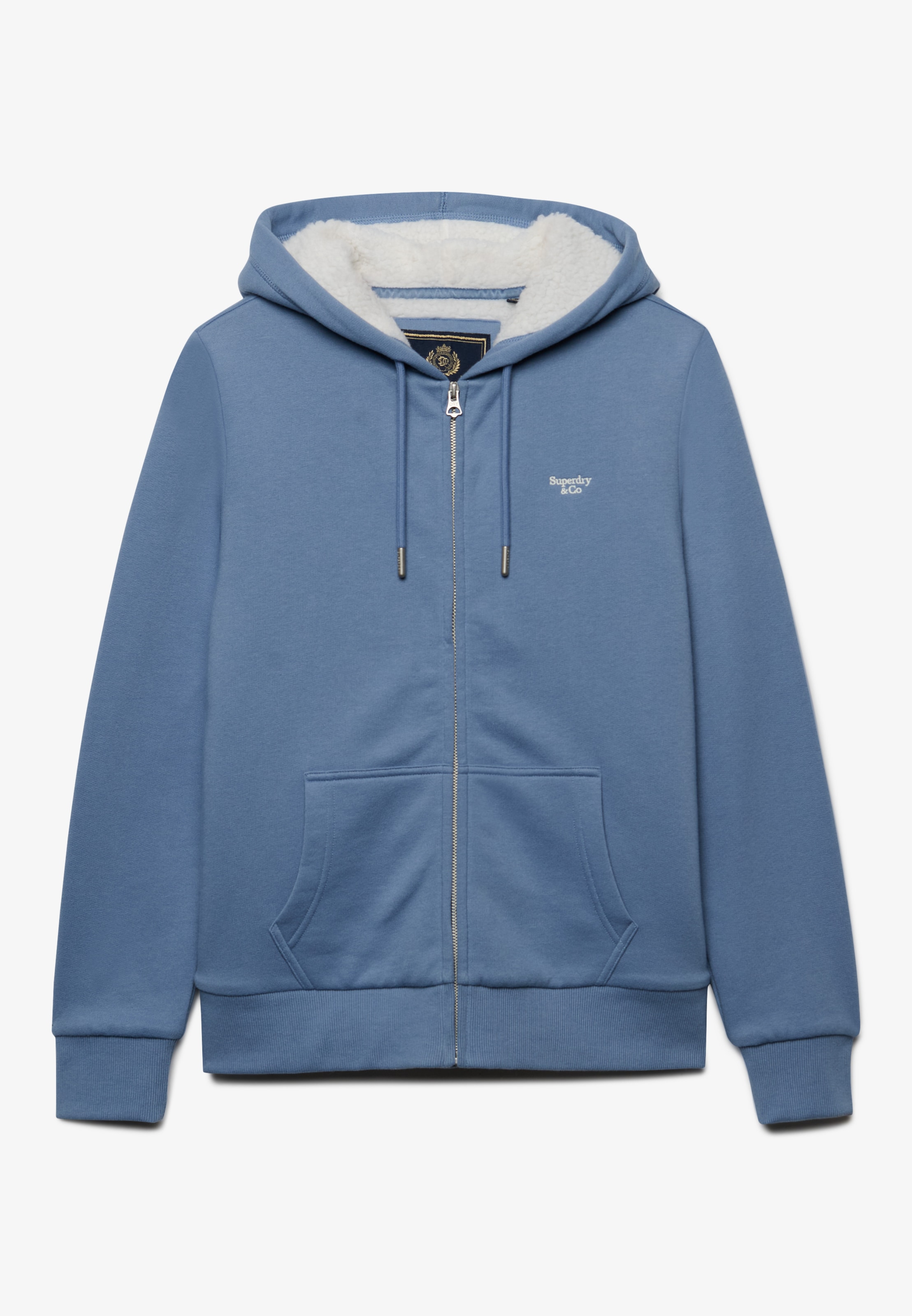 Superdry Kapuzensweatjacke »SIGNATURE EMB BORG ZIPHOOD« Baumwollmischung, relaxed fit