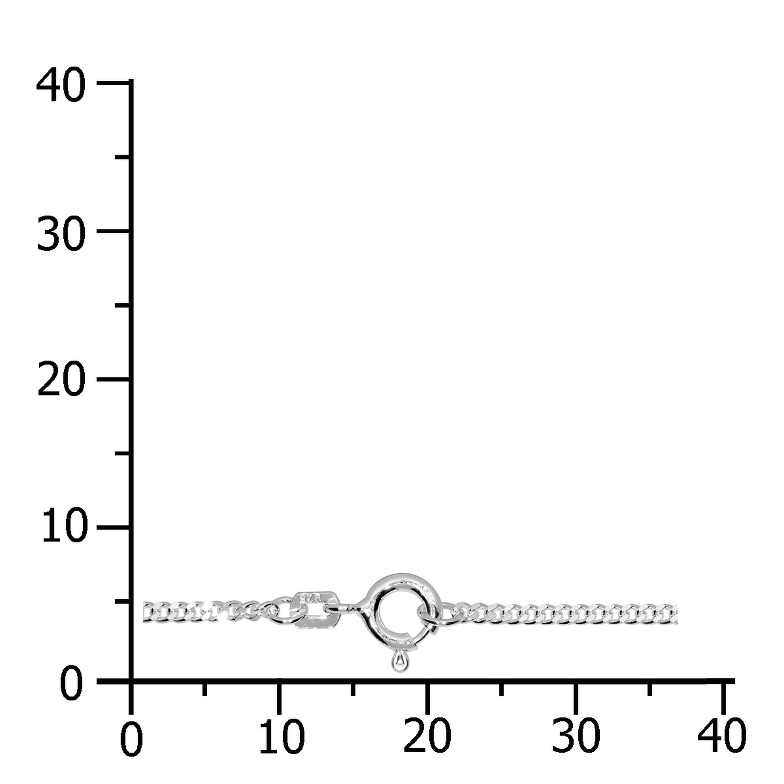 OSTSEE-SCHMUCK Silberkette »- Panzer 1,6 mm - Silber 925/000 -,«