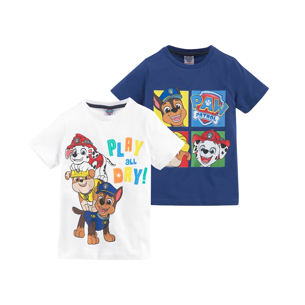 PAW PATROL T-Shirt »PLAY ALL DAY!«, (Packung, 2 tlg.)