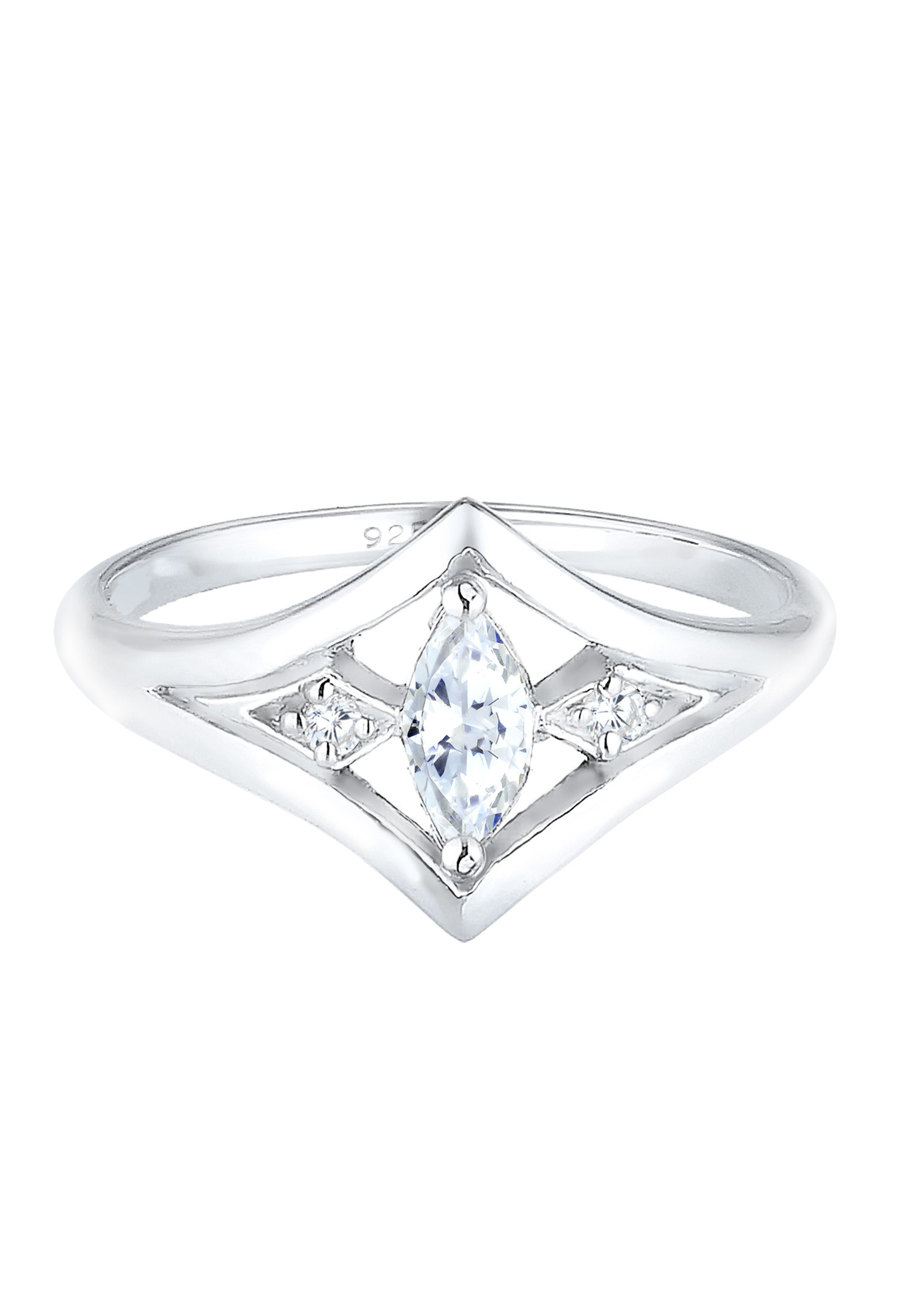 Elli Trauring »Ring Zirkonia Weiß 925 Sterling Silber«