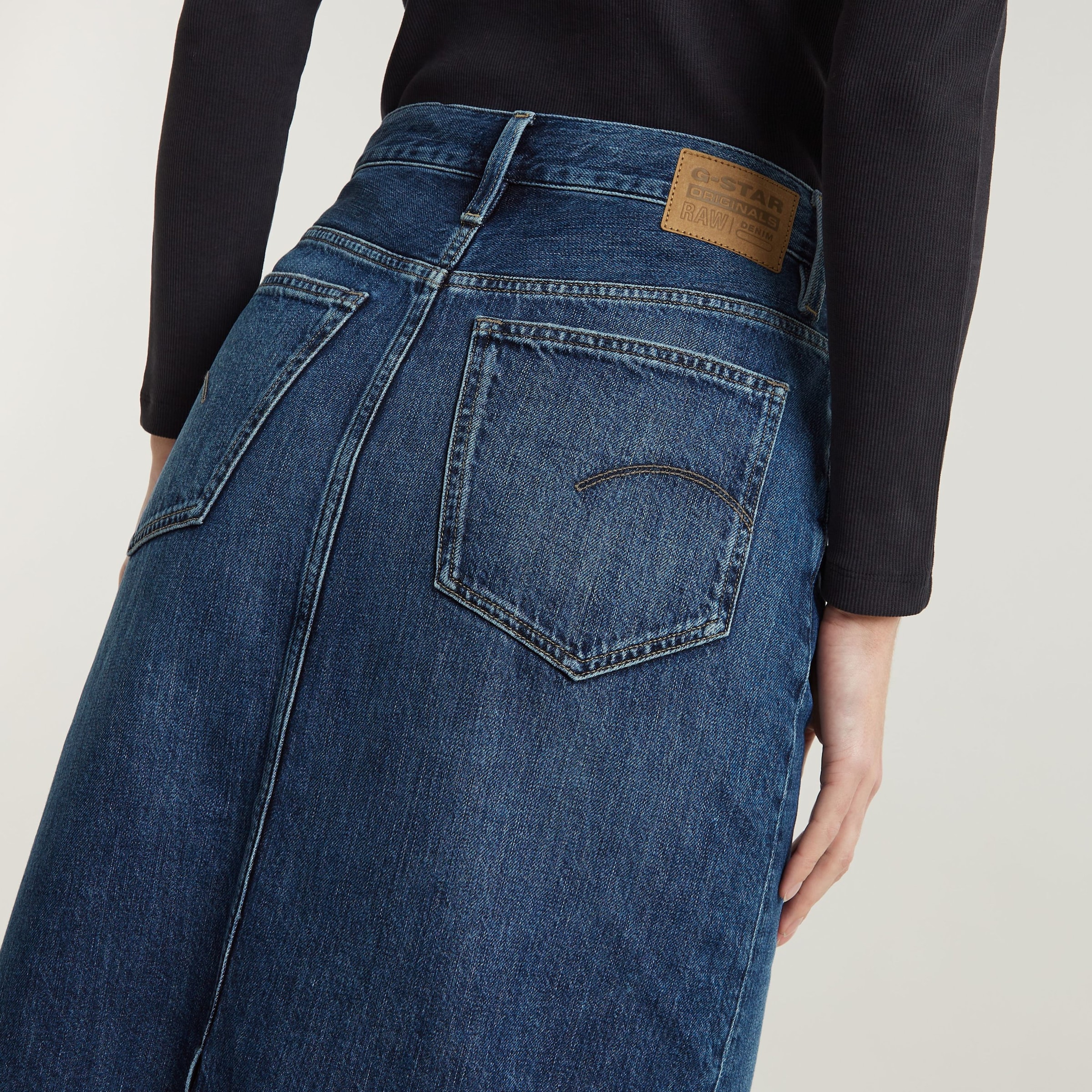 G-STAR Maxirock »Viktoria Long Skirt wmn«, im Jeans-Look