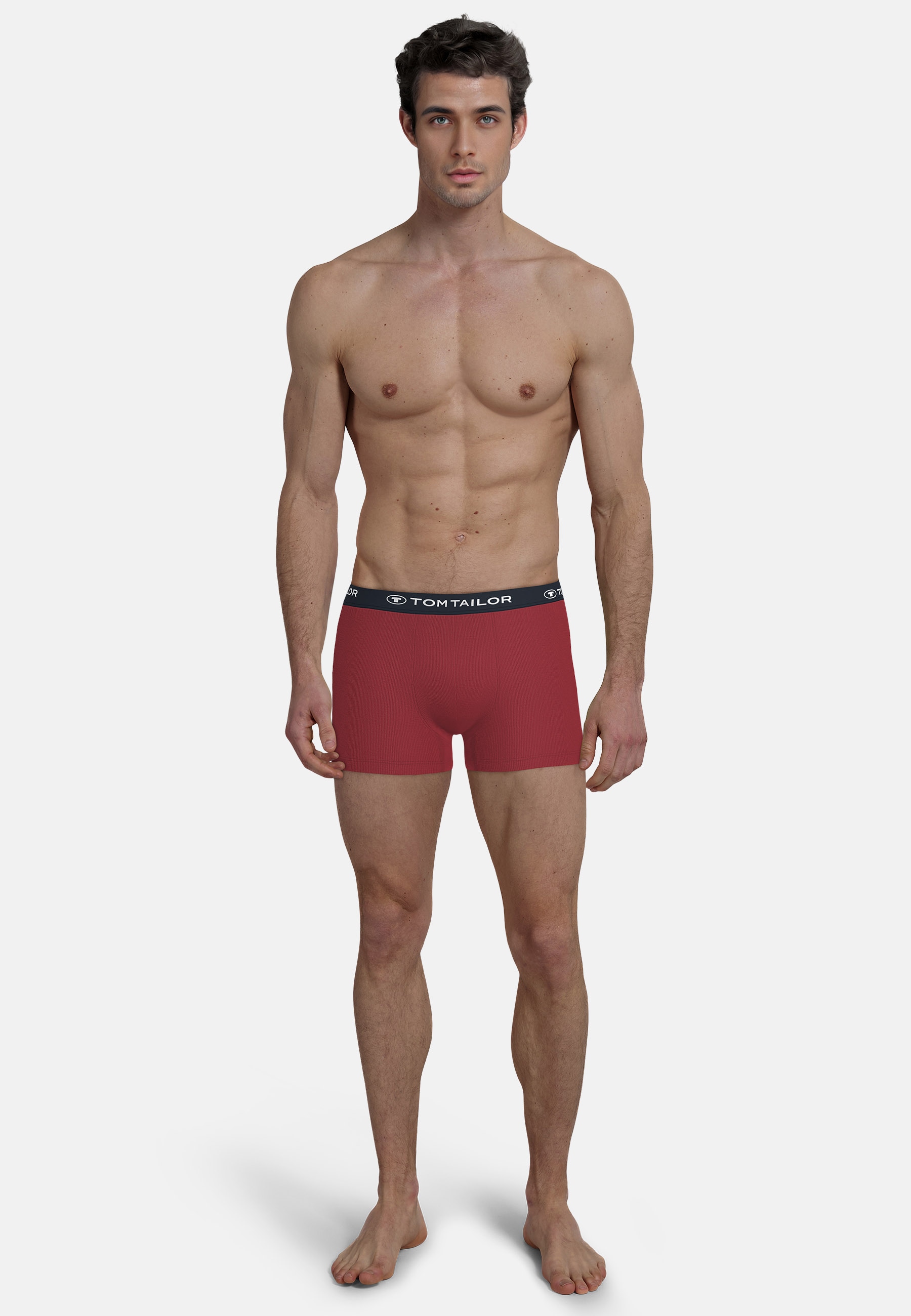 TOM TAILOR Boxershorts »Buffer« 3er Pack,  weich, bequem, basic, eng, Logobund, Baumwollmix