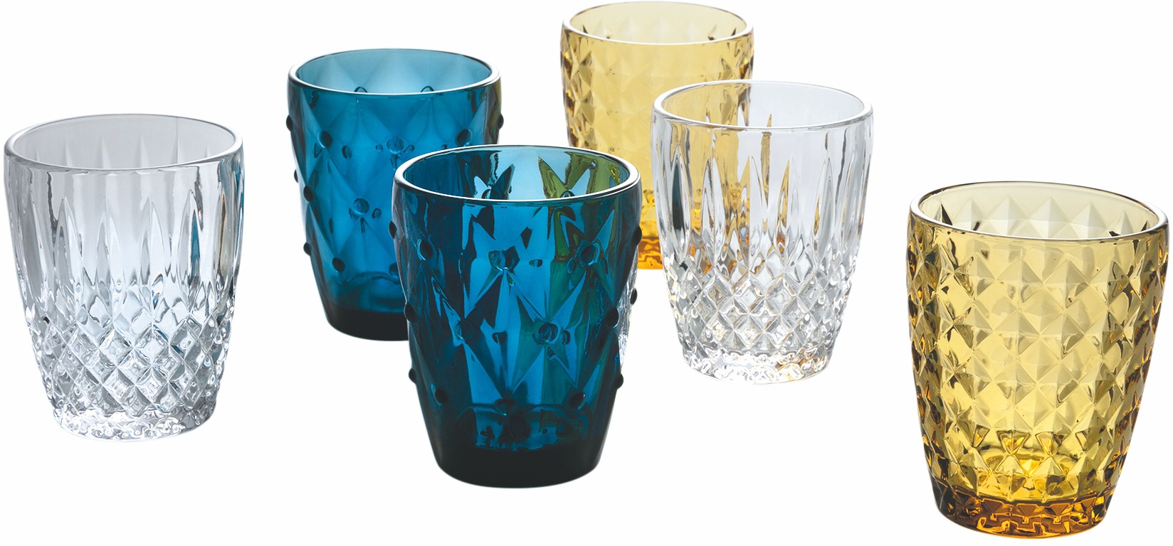 Villa d'Este Gläser-Set »Loira«, (Set, 6 tlg.), Wassergläser-Set 280 ml, 6-teilig