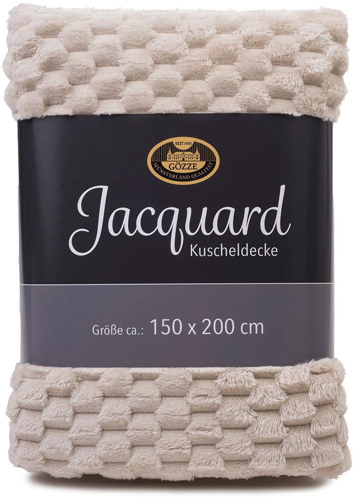 Gözze Wohndecke »Decke 3D - Bubbles« Jacquard gewebte Decke in 3D Optik