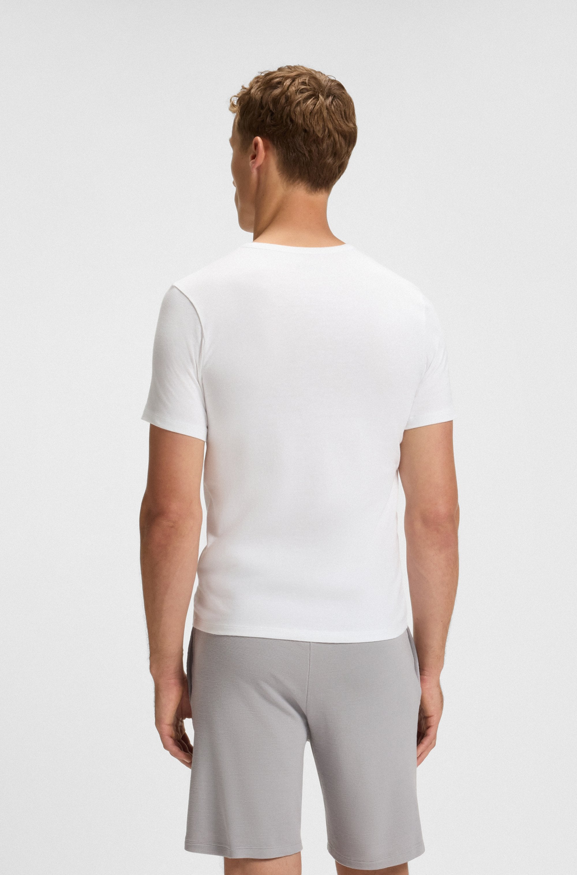 BOSS T-Shirt »TShirtRN 3P Classic«, (Packung, 3 tlg.), mit BOSS Stickerei