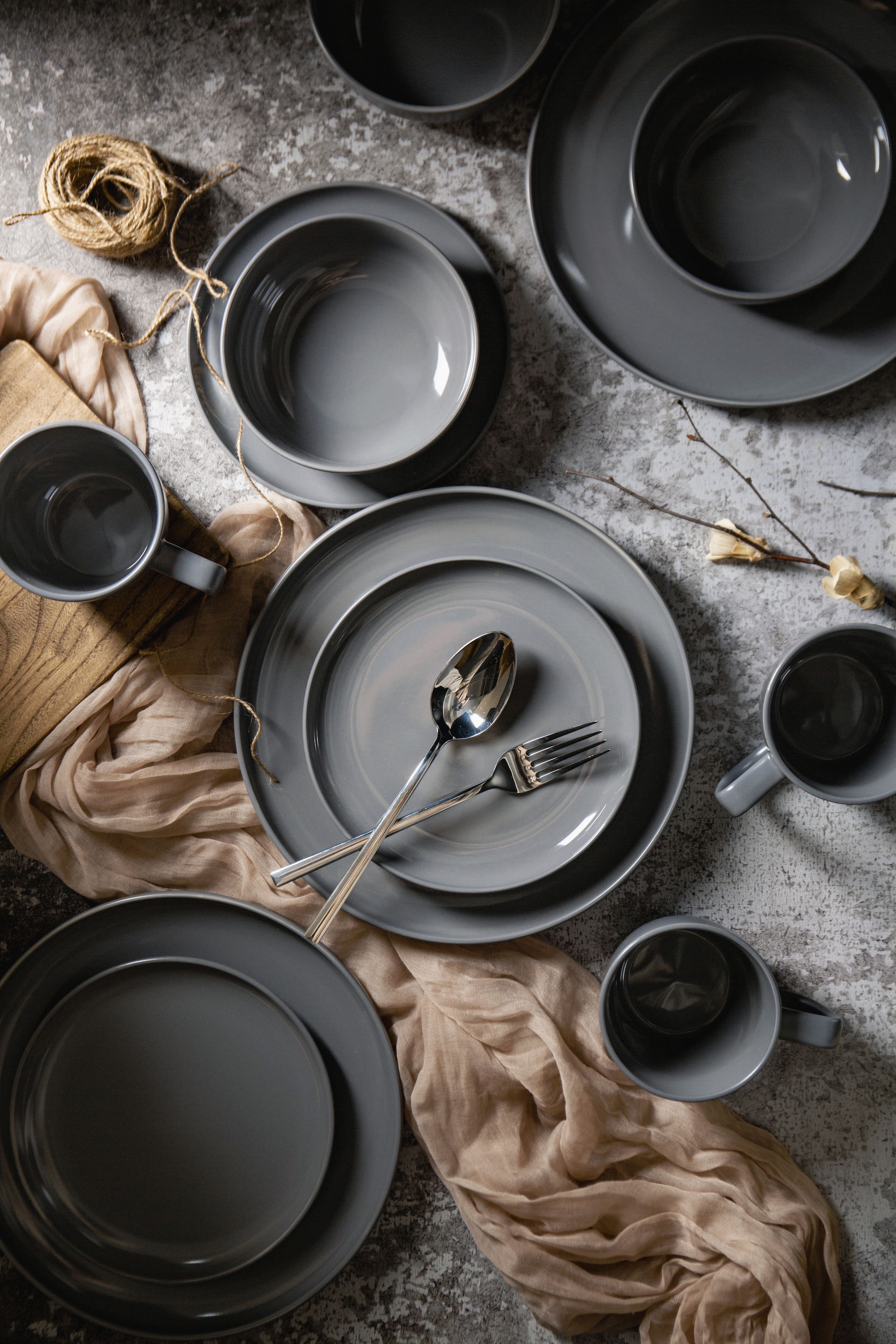 my home Geschirr-Set »Timula, außen matt, innen glänzend« spülmaschinenfest und mikrowellengeeignet