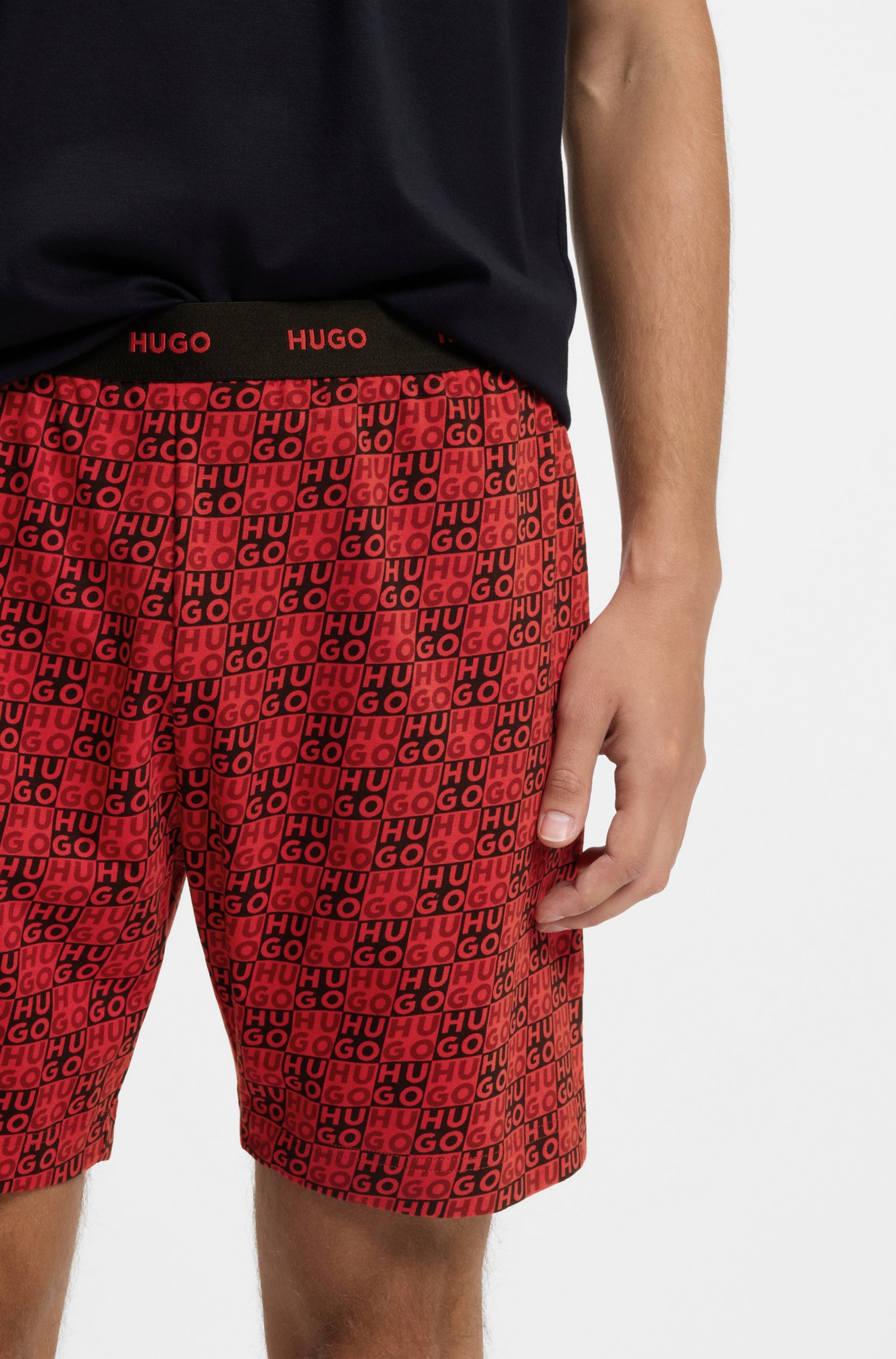 HUGO Underwear Shorty »Aaron« Set, 2 tlg. aus Stretch-Baumwolle mit Stack-Logos, regular fit