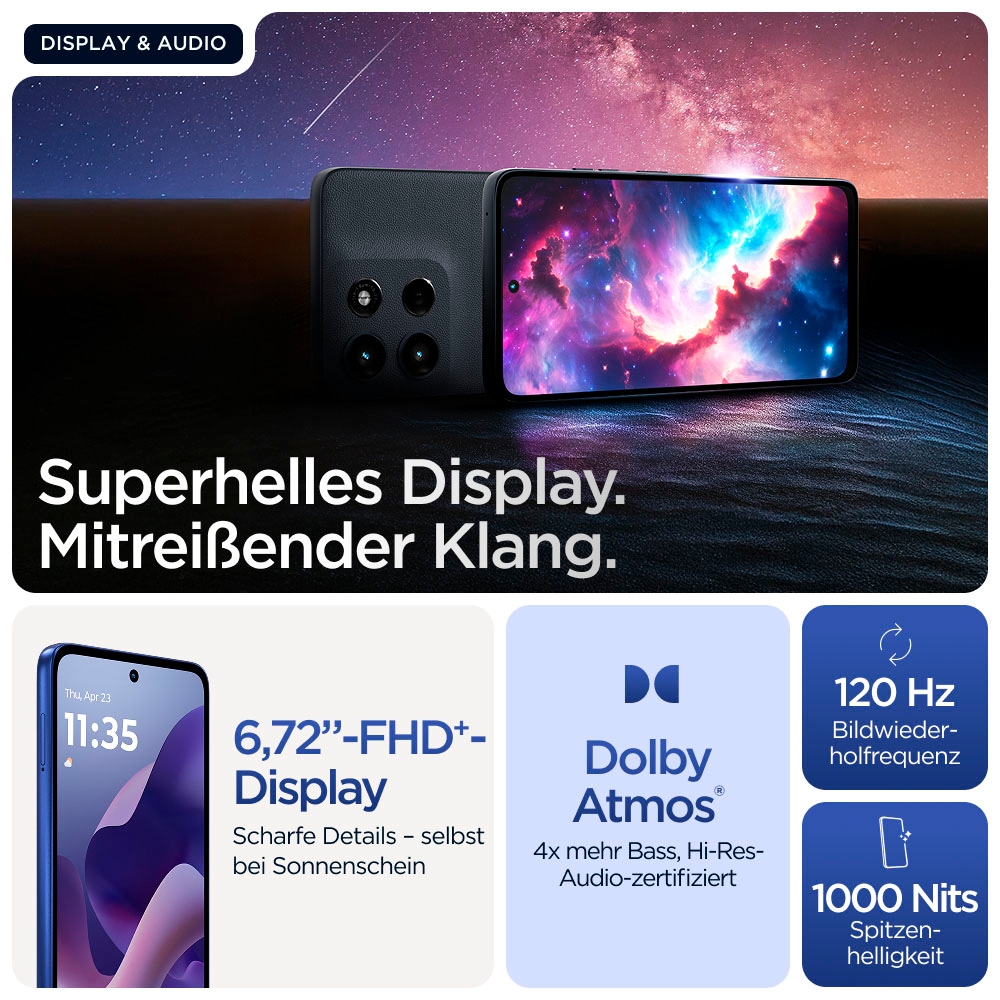 Motorola Smartphone »g56 5G (XT2529-2)«, PANTONE® Dazzling Blue
