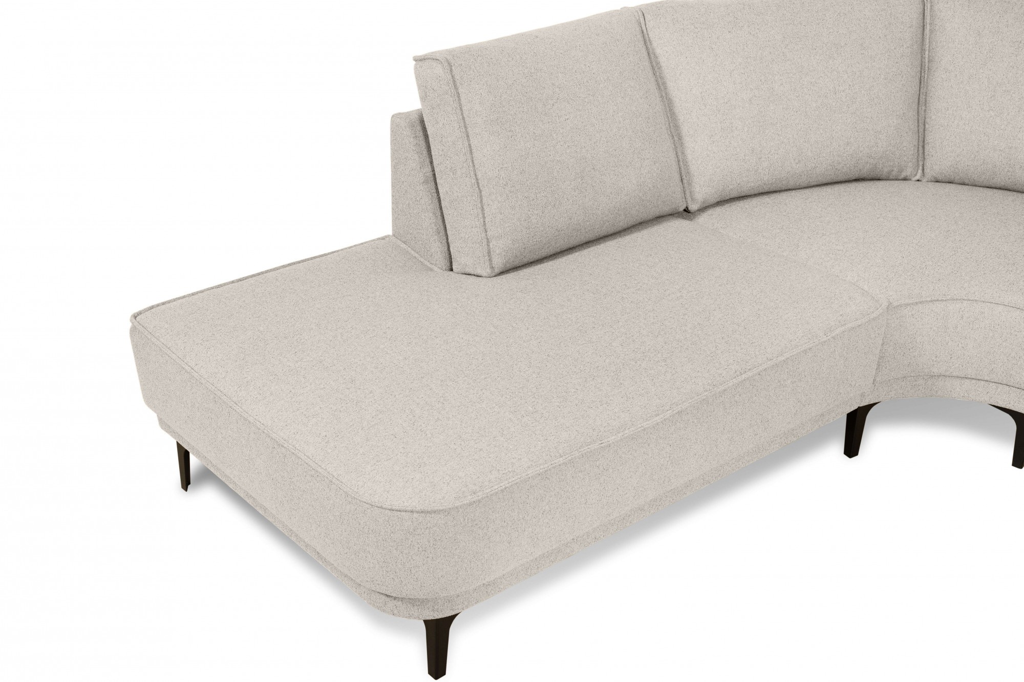 Places of Style Ecksofa »Casina«, mit abgerundeter Ottomane, in einem weichen Chenille-Stoff