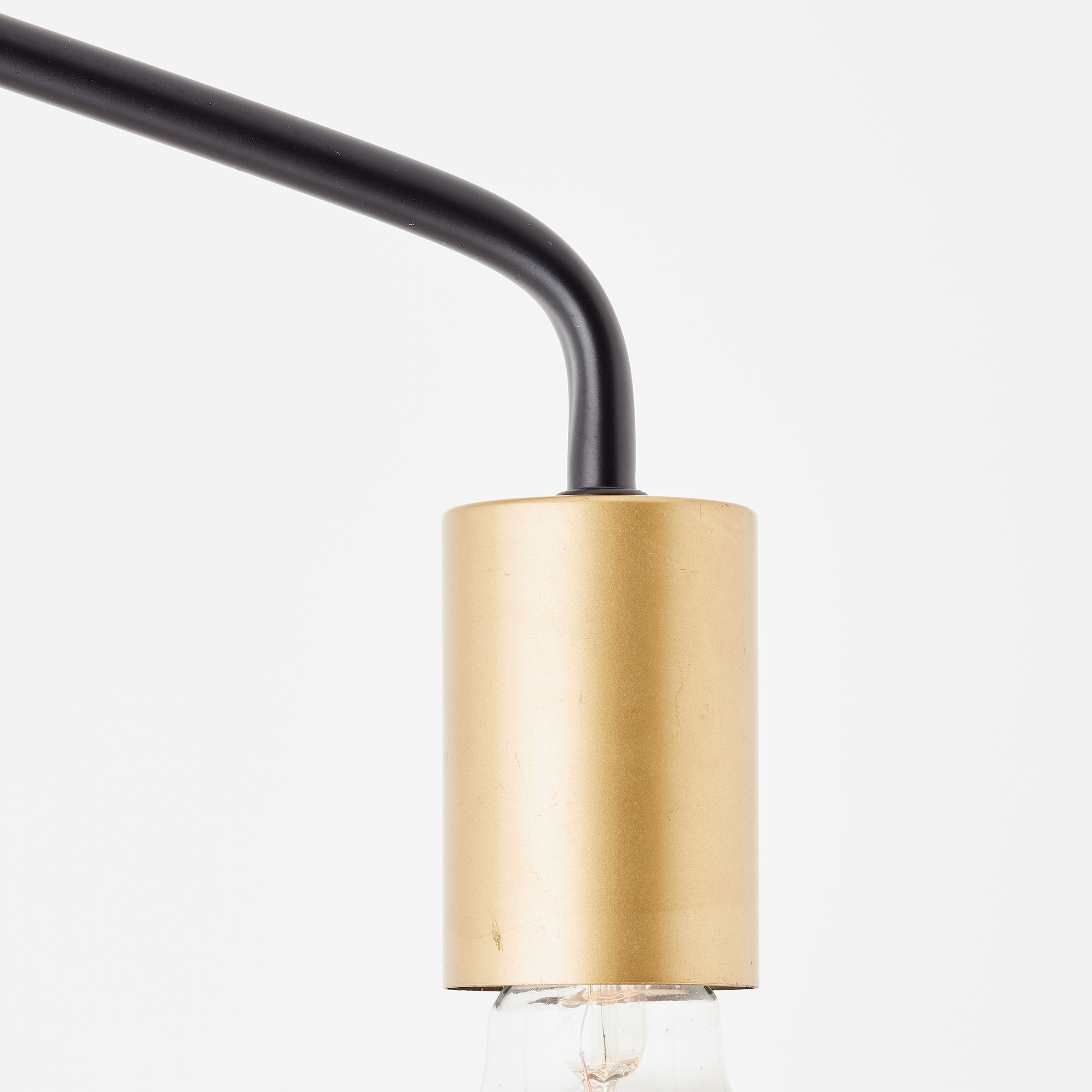 Brilliant Stehlampe »Kiel«, 1 flammig, Leuchtmittel E27 | ohne Leuchtmittel, 149 x 30 x 22 cm, E27, matt schwarz/messingfarben