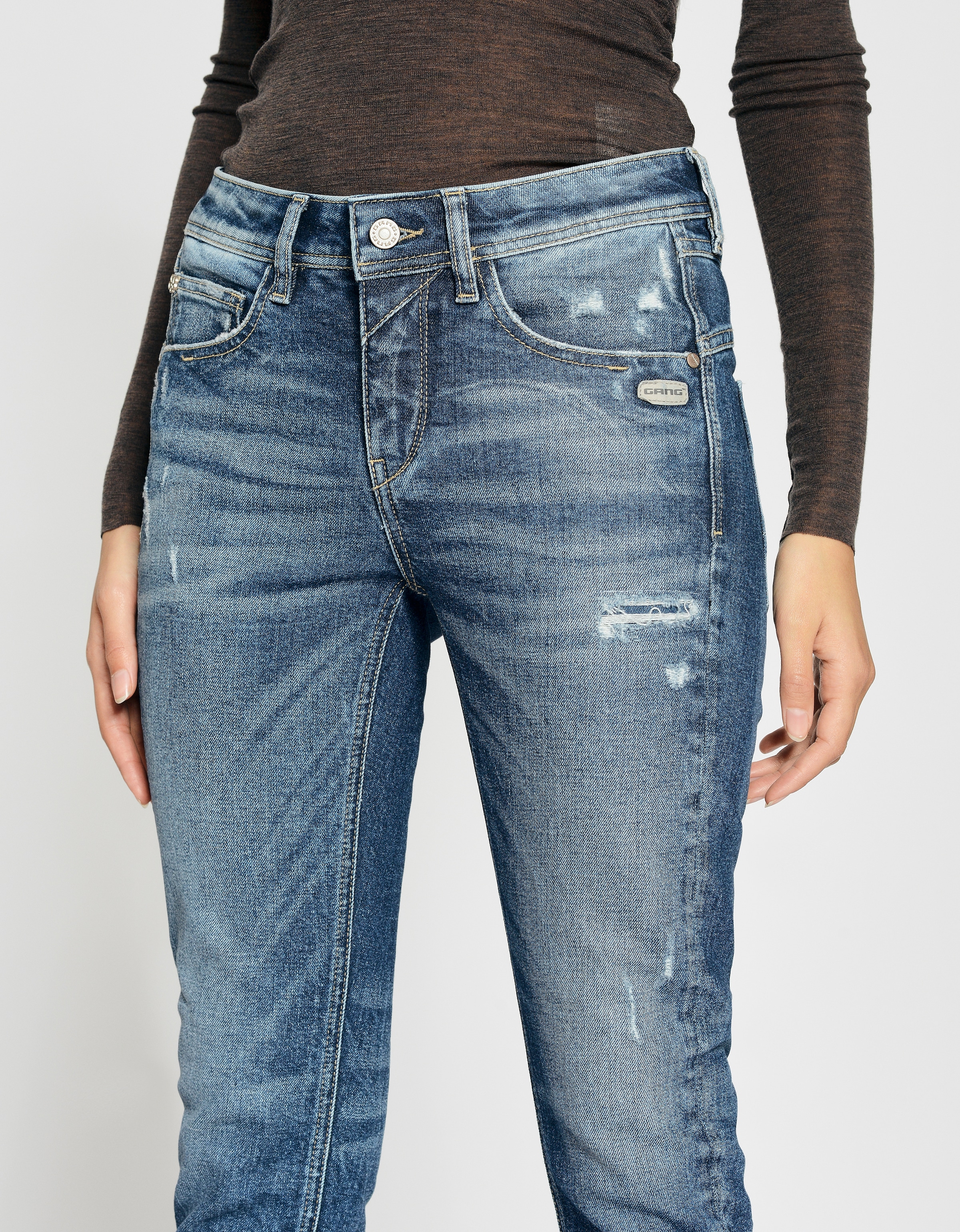 GANG Relax-fit-Jeans »94AMELIE CROPPED«, in 5-Pocket-Style