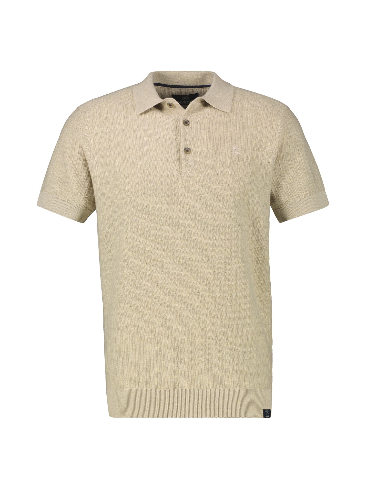 LERROS Poloshirt »LERROS Strick-Polo mit klassisch geknöpftem Kragen«
