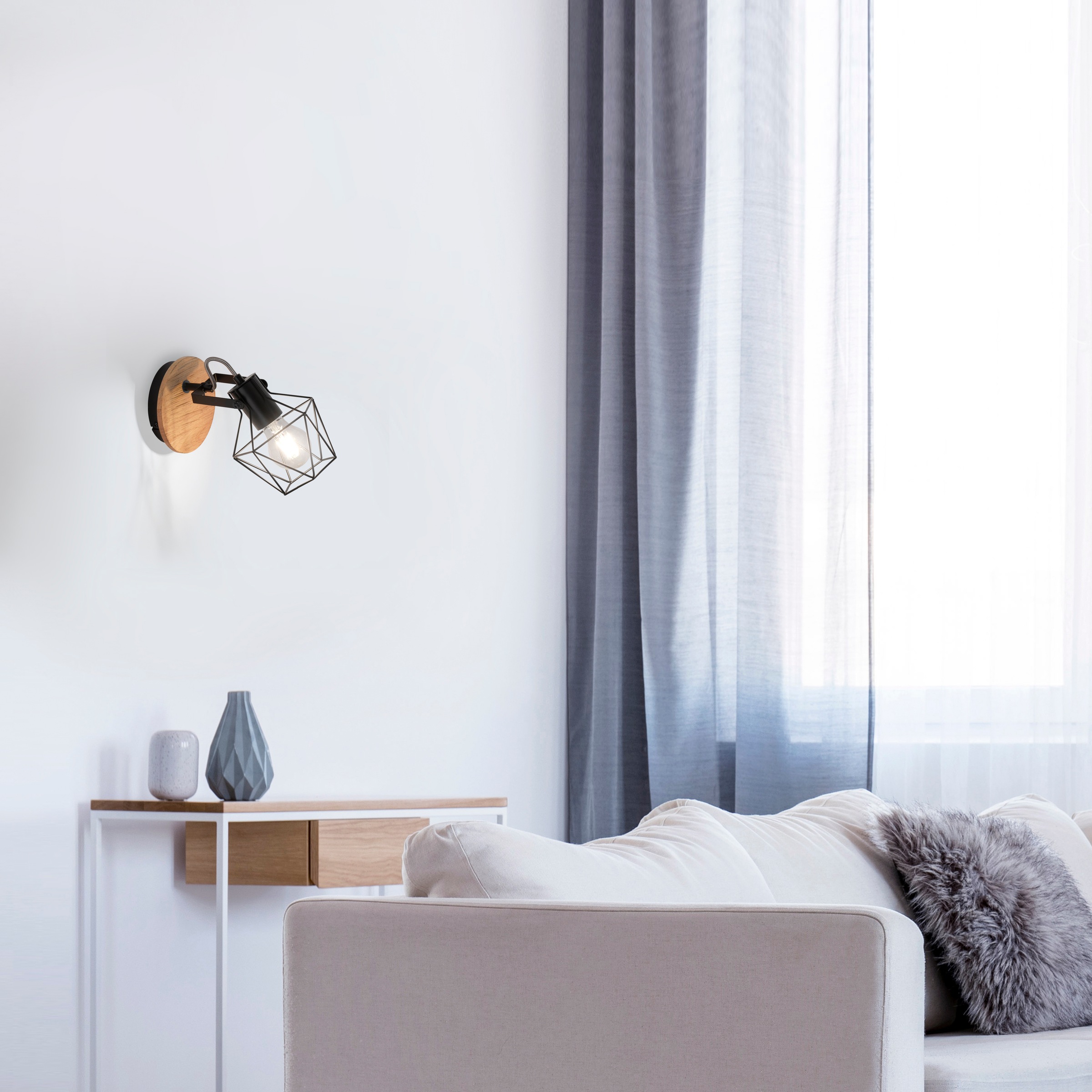JUST LIGHT Wandleuchte »JARO«, 1 flammig, Leuchtmittel E27 | ohne Leuchtmittel, ExklusiveE27