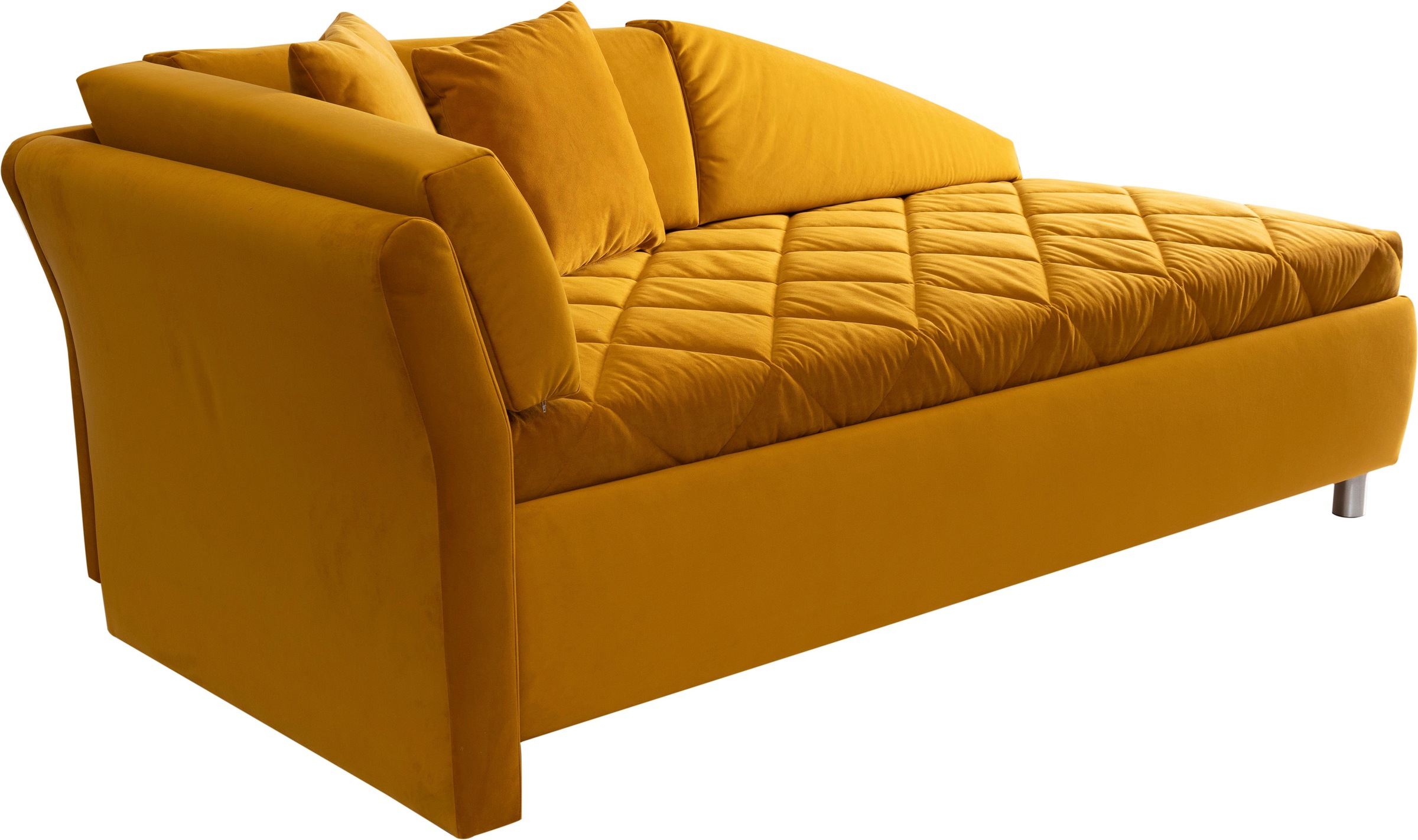 alina Schlafsofa, Bettkasten, Zierkissen-Set aus: 2 Stk. 40x40cm, 1 Stk. 30x30cm