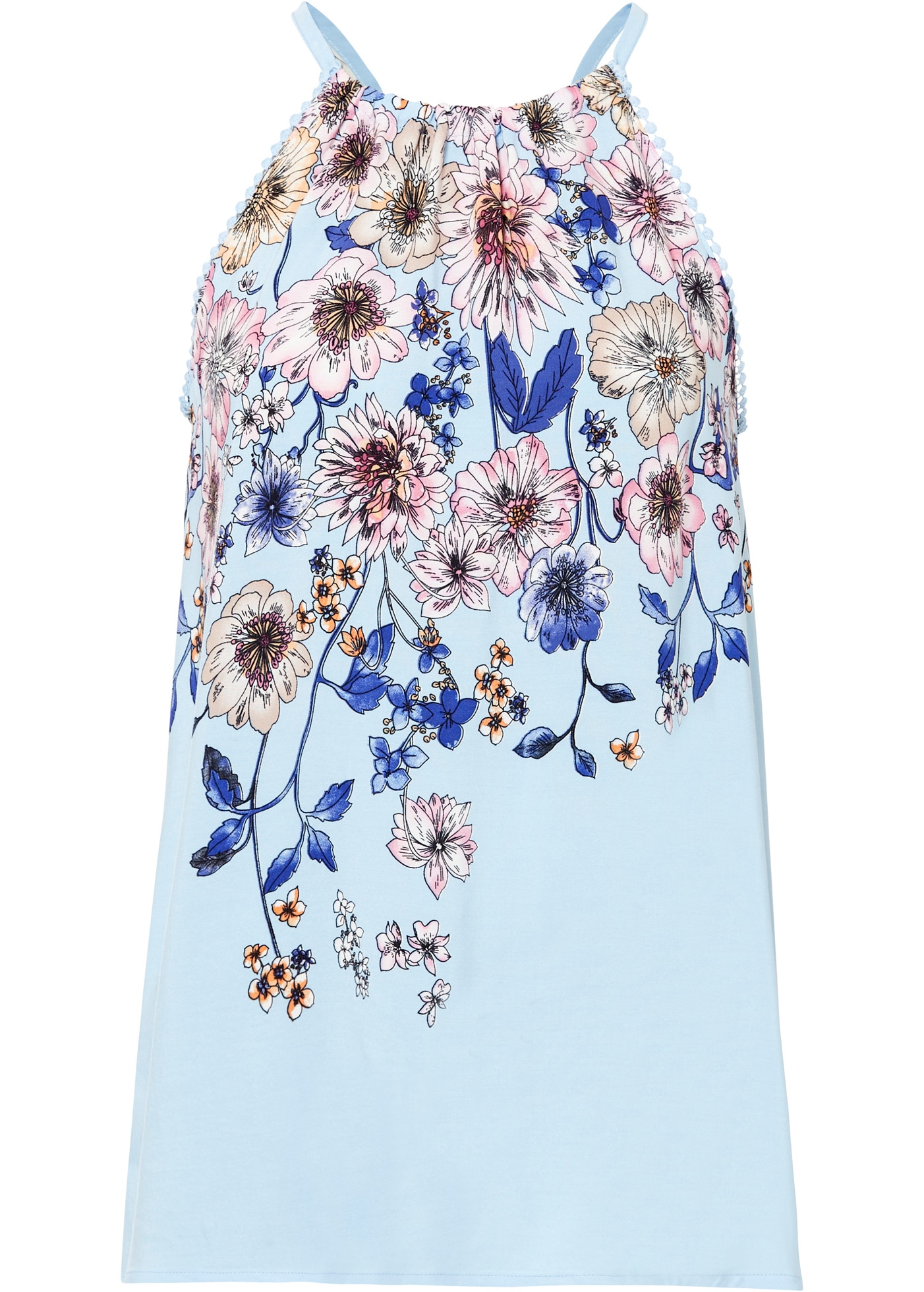 bonprix Blusentop 1 A-Linien-Passform, für Frühling und Sommer, aus Viskose, ärmellos