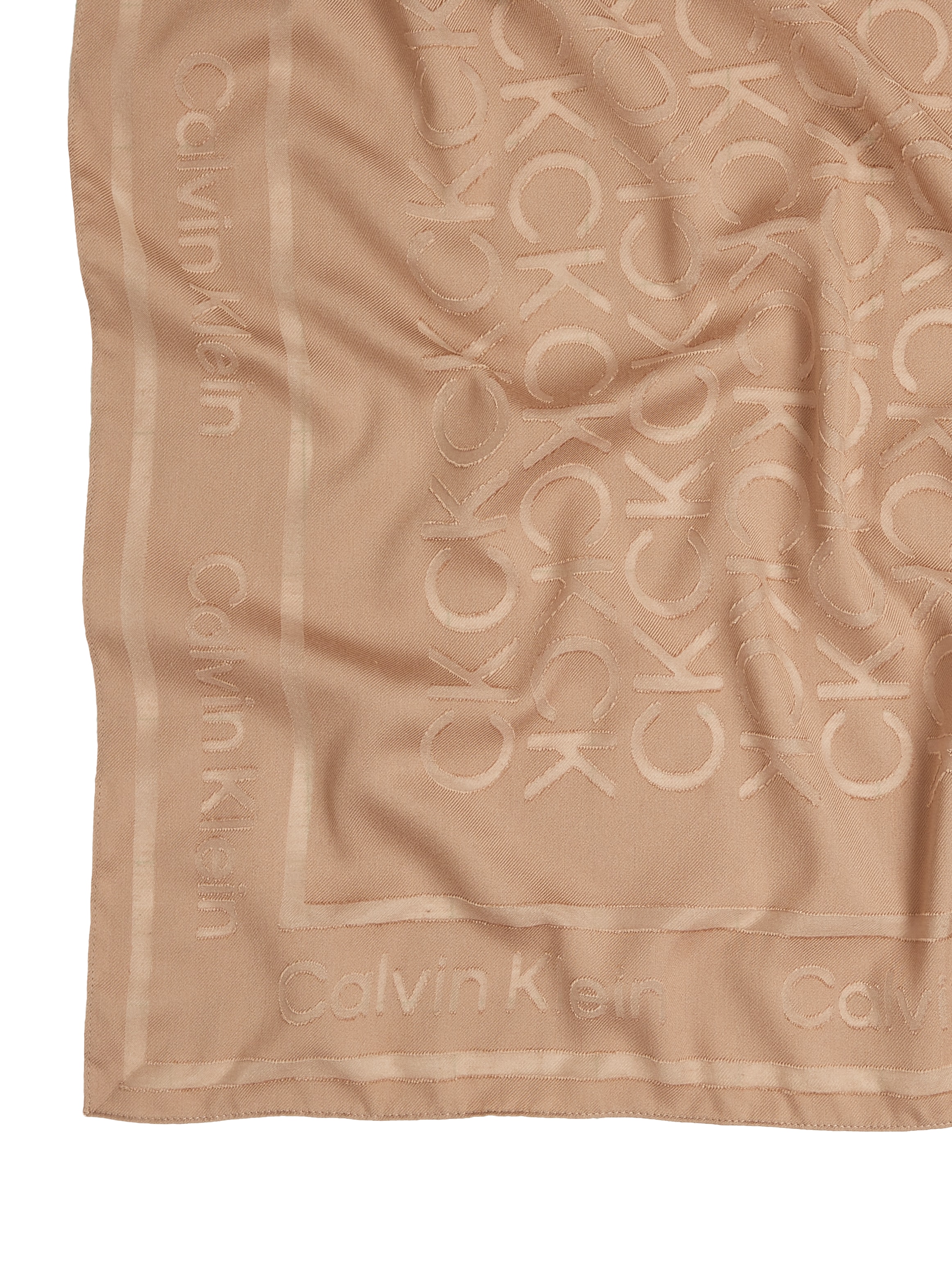 Calvin Klein Schal »BURNOUT MONOGRAM SCARF«, CK-Muster, Quadratisches Format