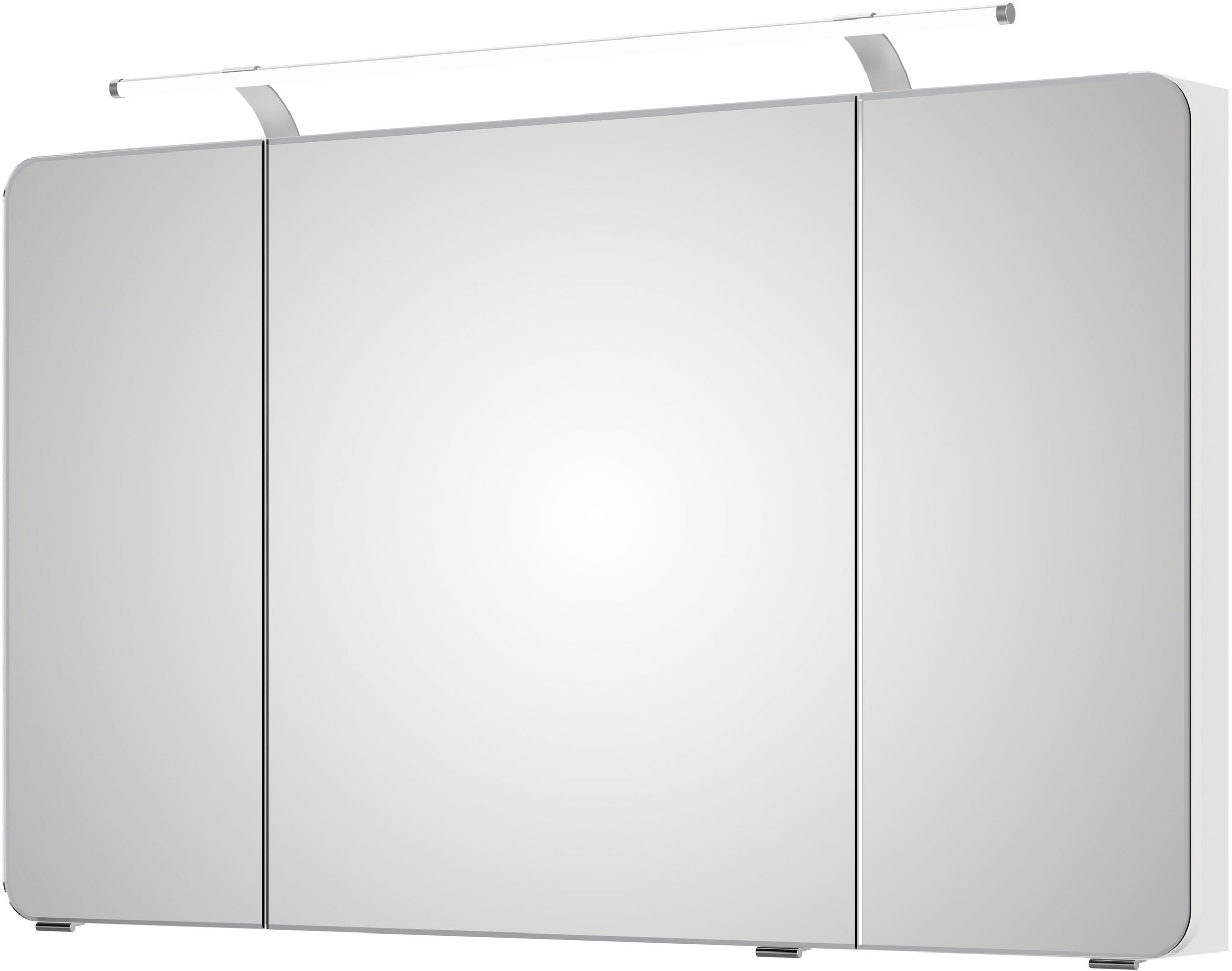 Saphir Badmöbel-Set »Serie 4005, vormontiert, Glaswaschbecken, Spiegelschrank«, (Set, 6 St.), Badezimmer-Set mit Unterschrank, Hängeschrank, Midischrank, Türdämpfer