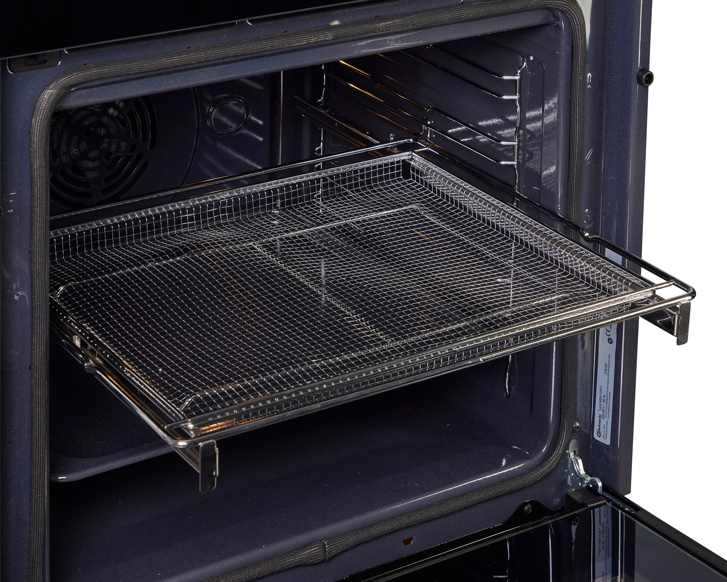 BAUKNECHT Einbaubackofen  »BBI78PT1SK«, mit 1-fach-Teleskopauszug, AirFry-Funktion, Pizzafunktion, 1-fach-Teleskopauszug, Pyrolyse
