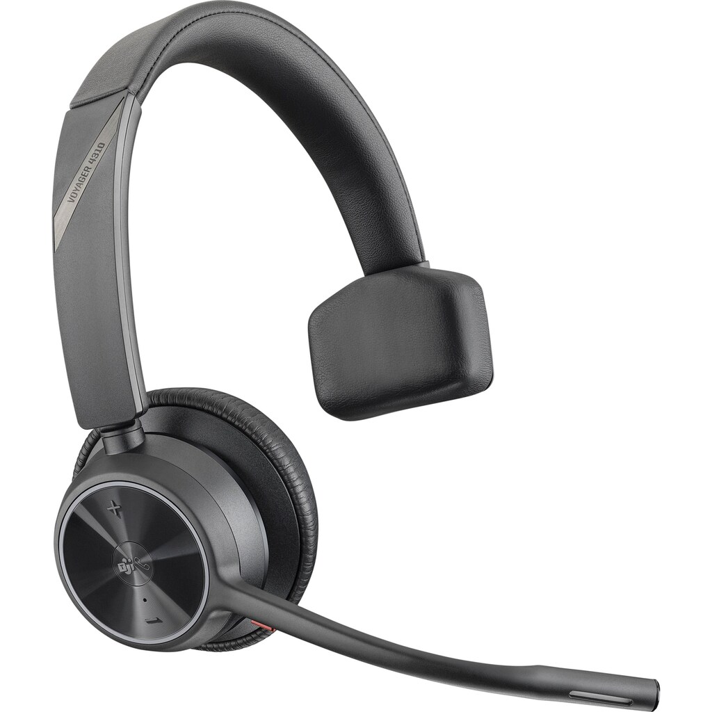 Poly Wireless-Headset »Voyager 4310 UC«, A2DP Bluetooth (Advanced Audio Distribution Profile)-AVRCP Bluetooth (Audio Video Remote Control Profile)-HFP-HSP, Noise-Cancelling-integrierte Steuerung für Anrufe und Musik