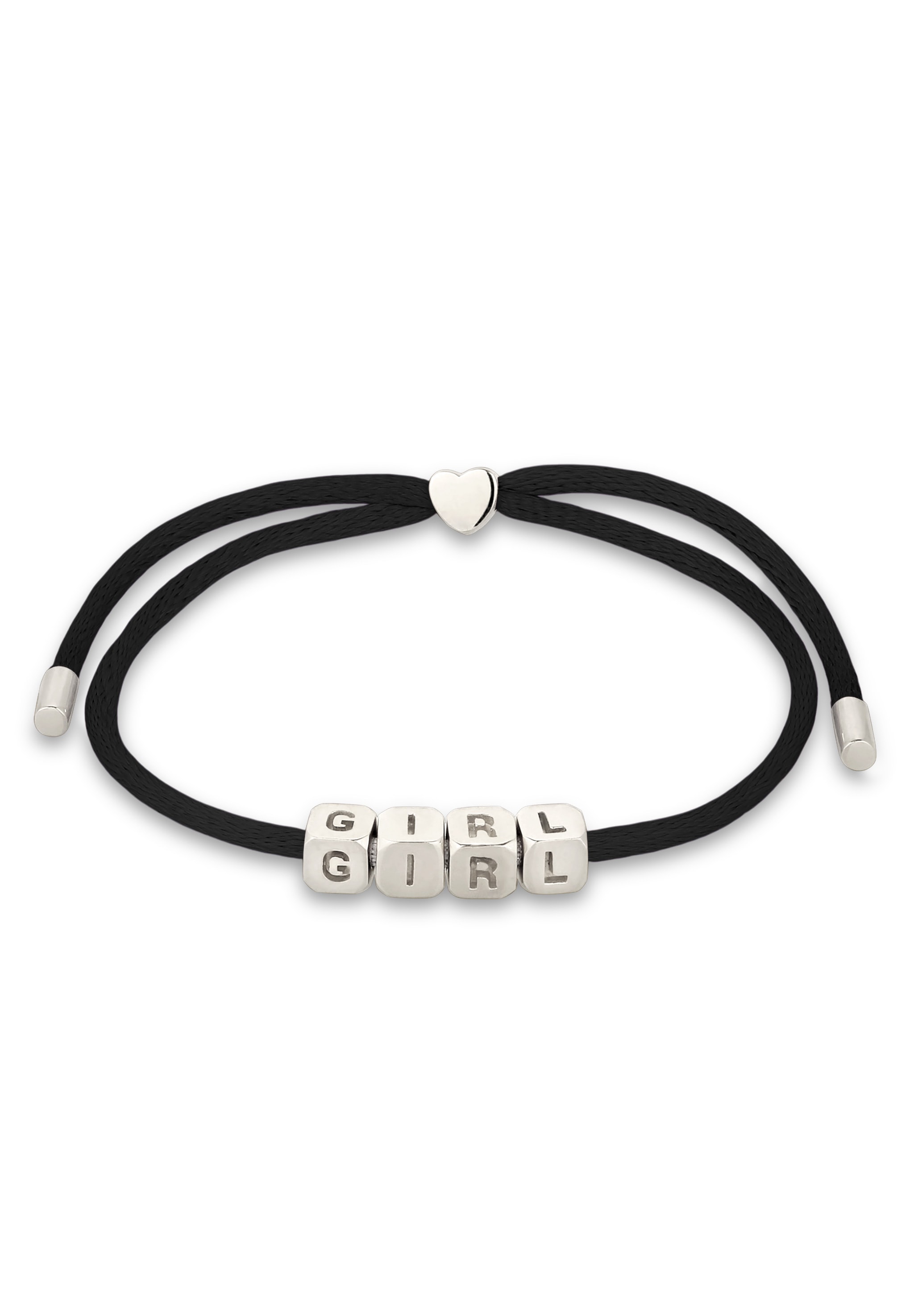 Elli Armkette »Armband Satin Lettering 925 Sterling Silber vergoldet«