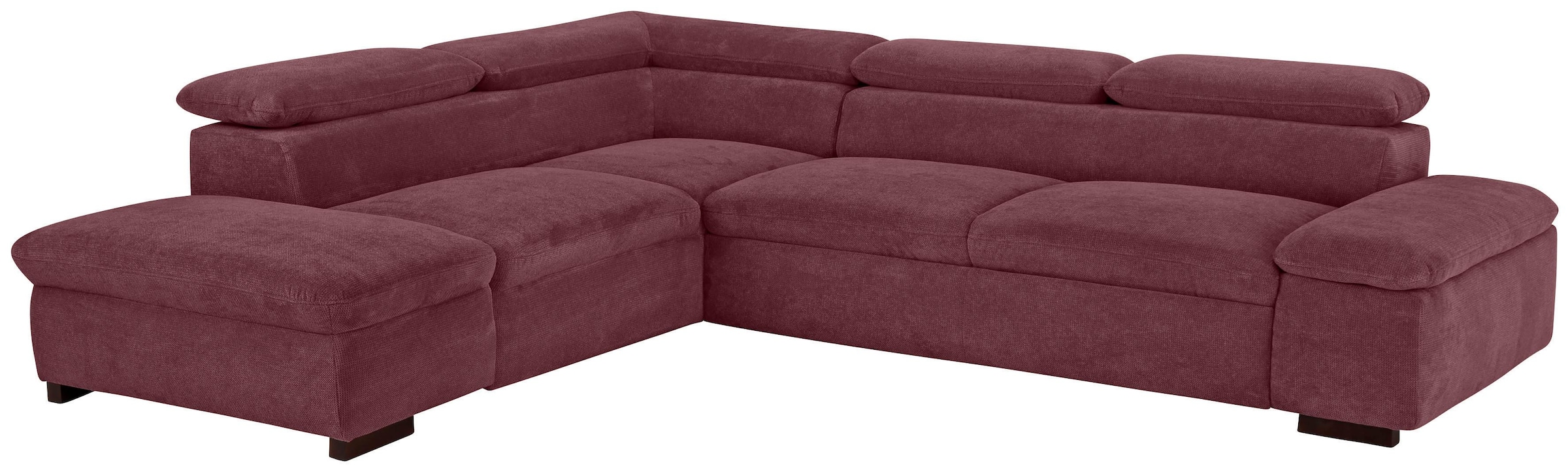 Home affaire Ecksofa »Alberto L-Form«, mit Kopfteilverstellung, wahlweise mit Bettfunktion