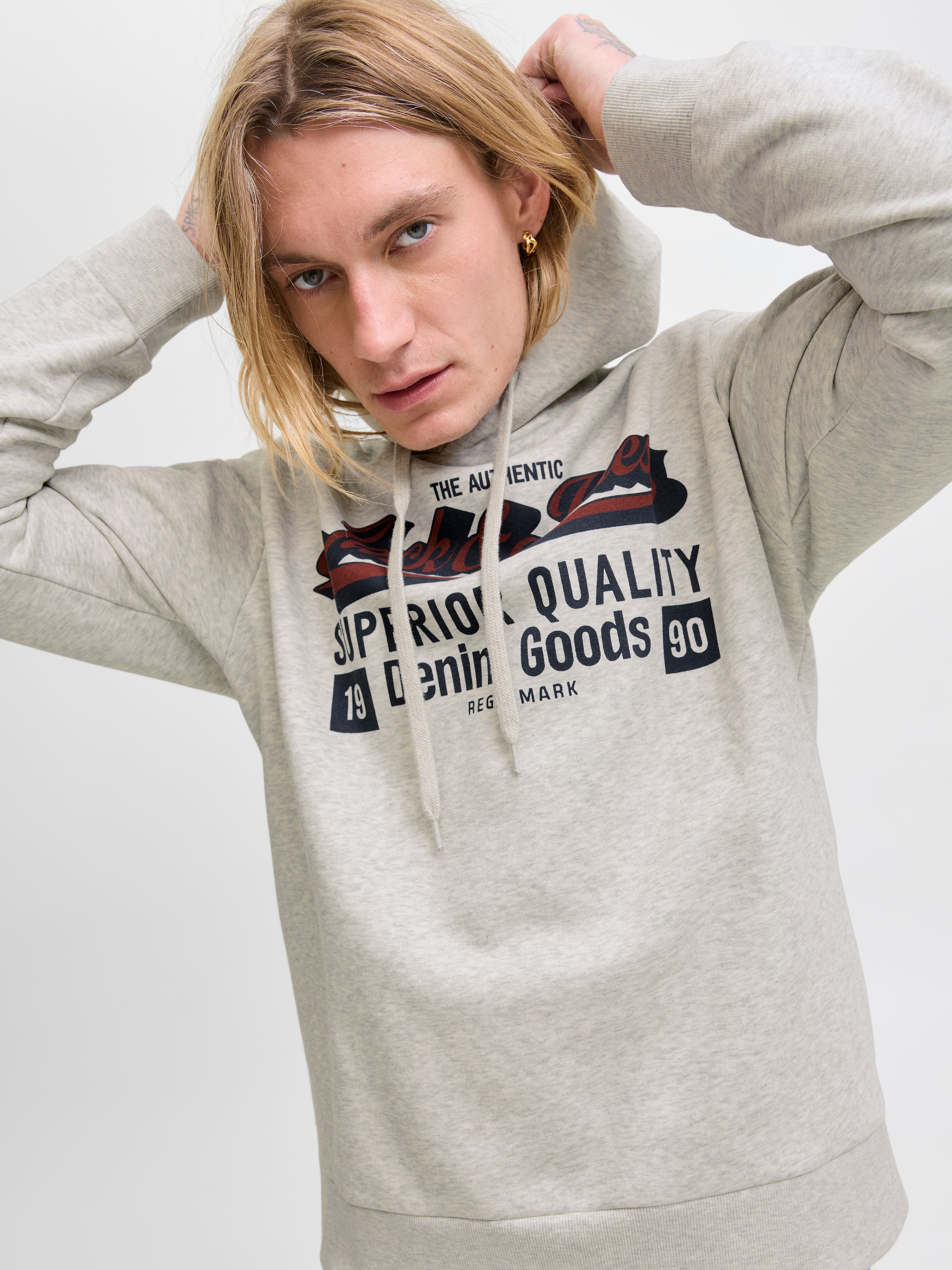 Jack & Jones Kapuzensweatshirt »JJELOGO SWEAT HOOD 2 COL 25/26 NOOS«, mit stylischem Print
