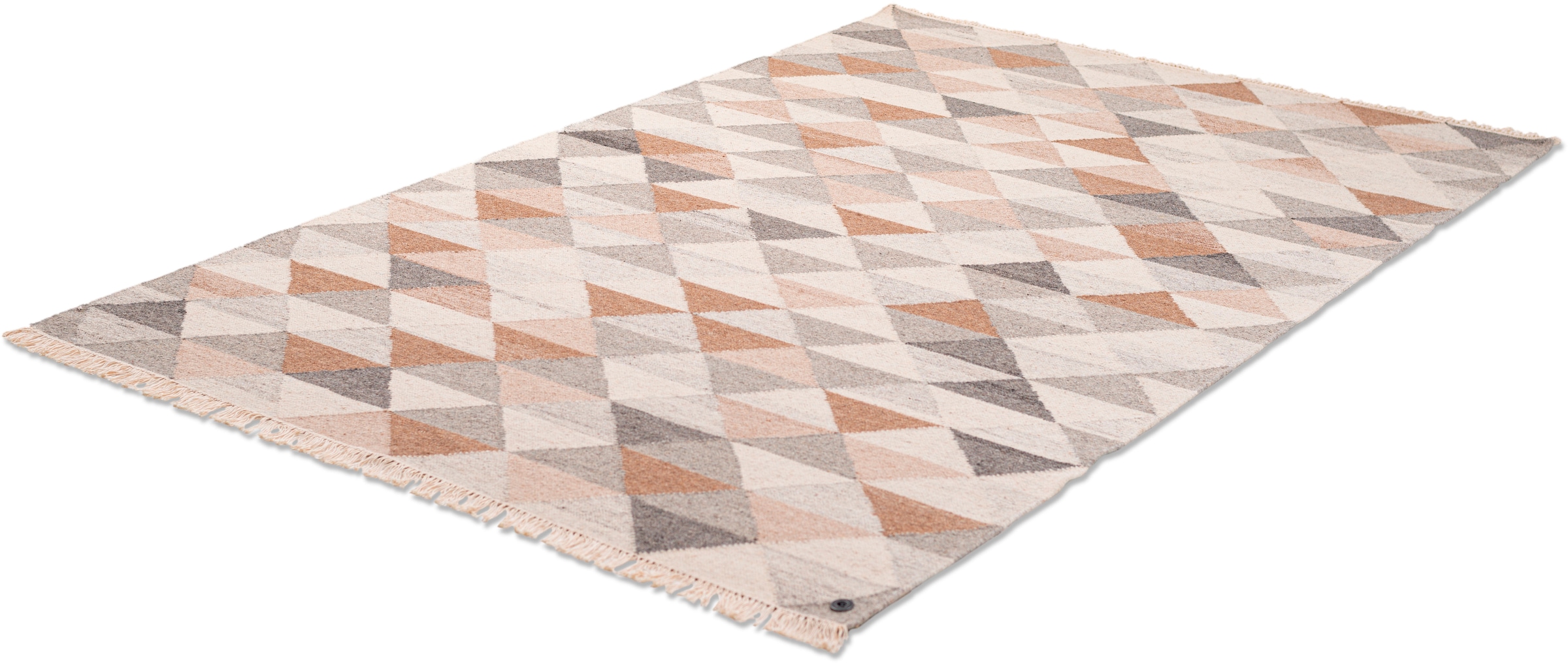 TOM TAILOR HOME Teppich »Triangle Kelim«, rechteckig, handgewebt, mit Fransen, Boho-Style