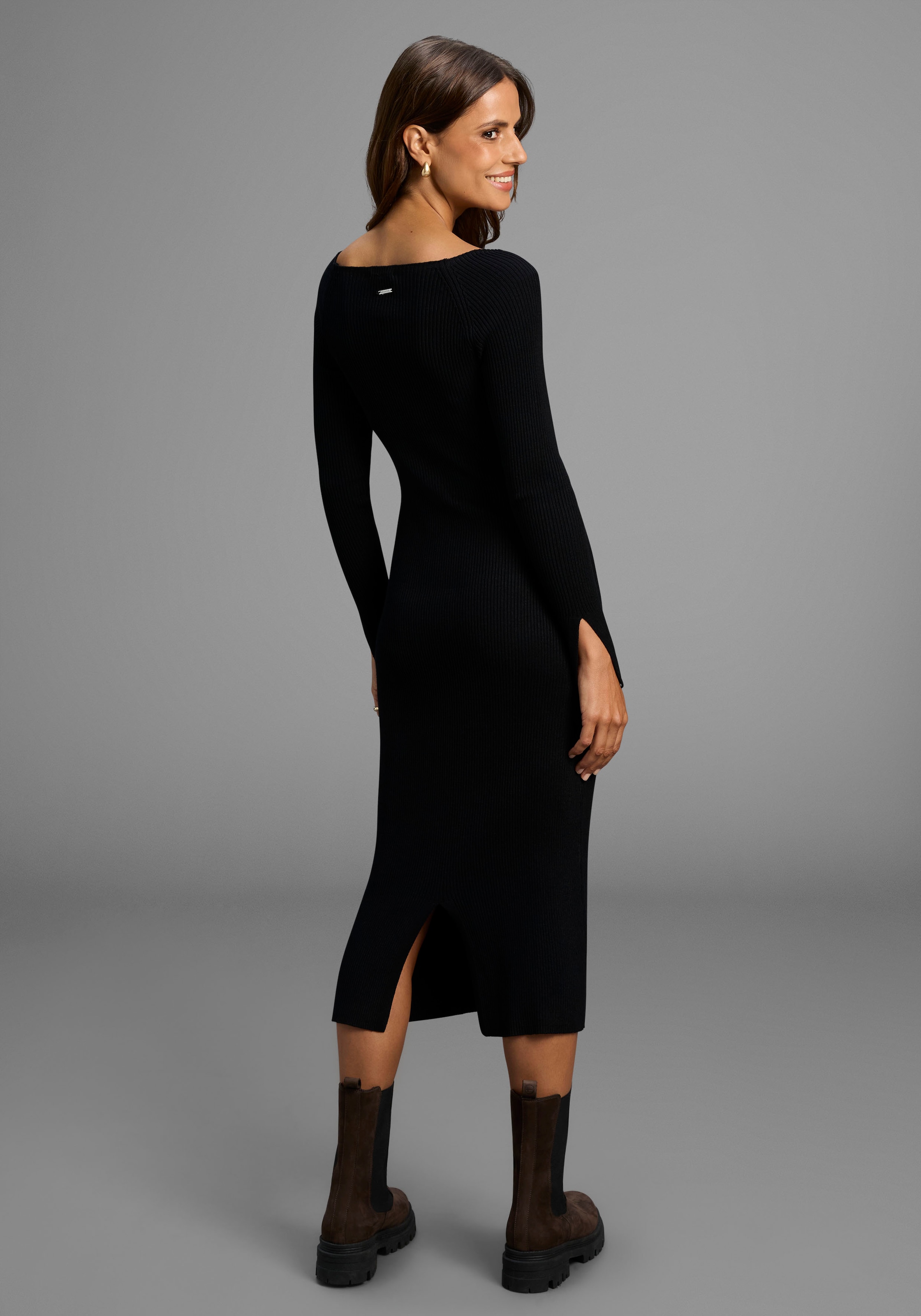 HECHTER PARIS Strickkleid, mit Cutouts und Knöpfen - NEUE KOLLEKTION