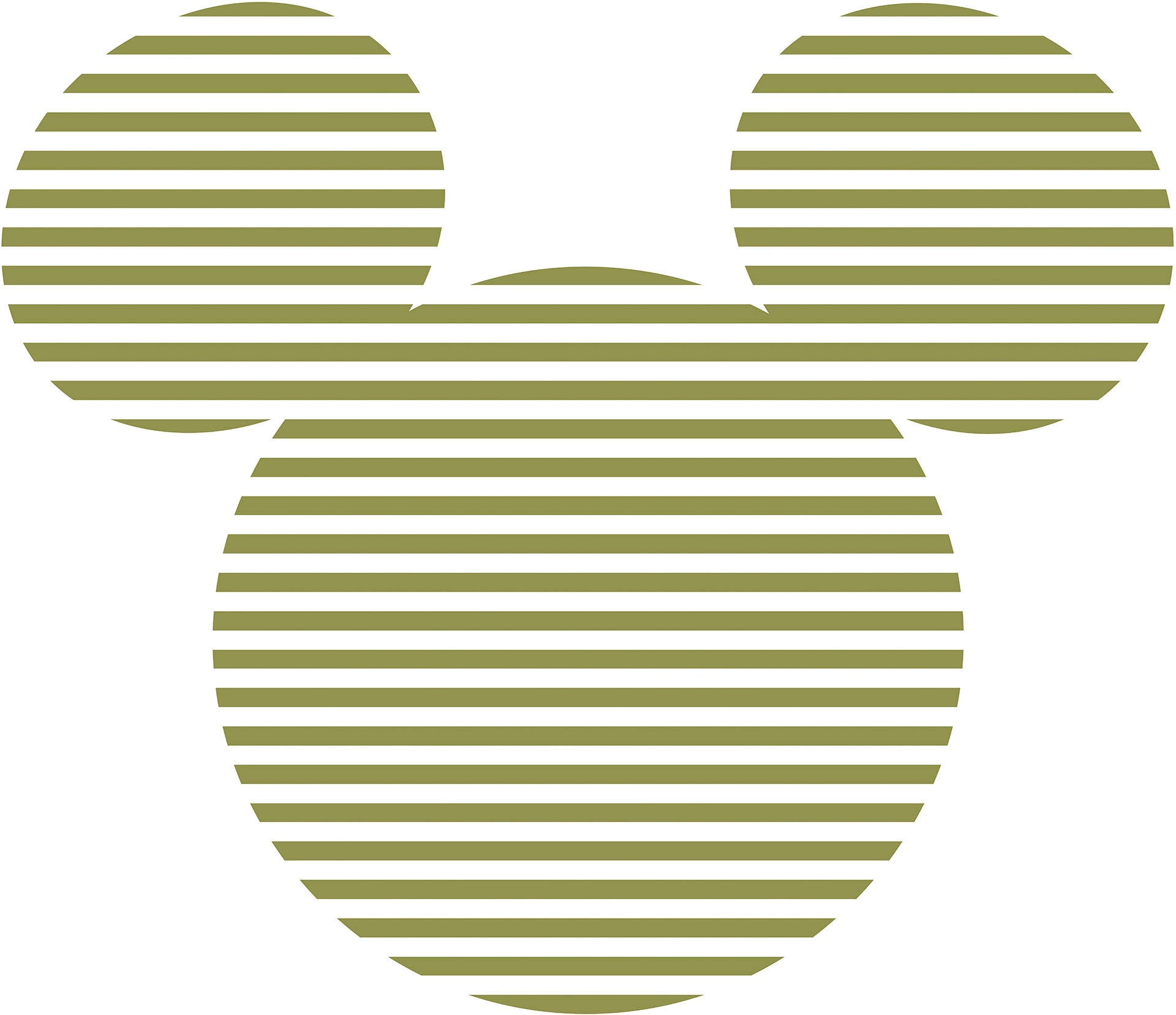 Komar Wandtattoo »Mickey Head Stripes«, (1 St.), 125x125 cm (Breite x Höhe), rund und selbstklebend
