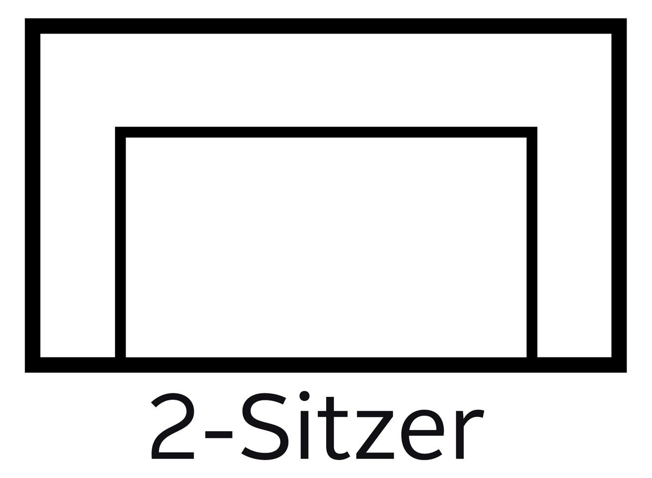 andas 2-Sitzer »Renne«, mit Heftung im Rücken im skandinavischem Stil