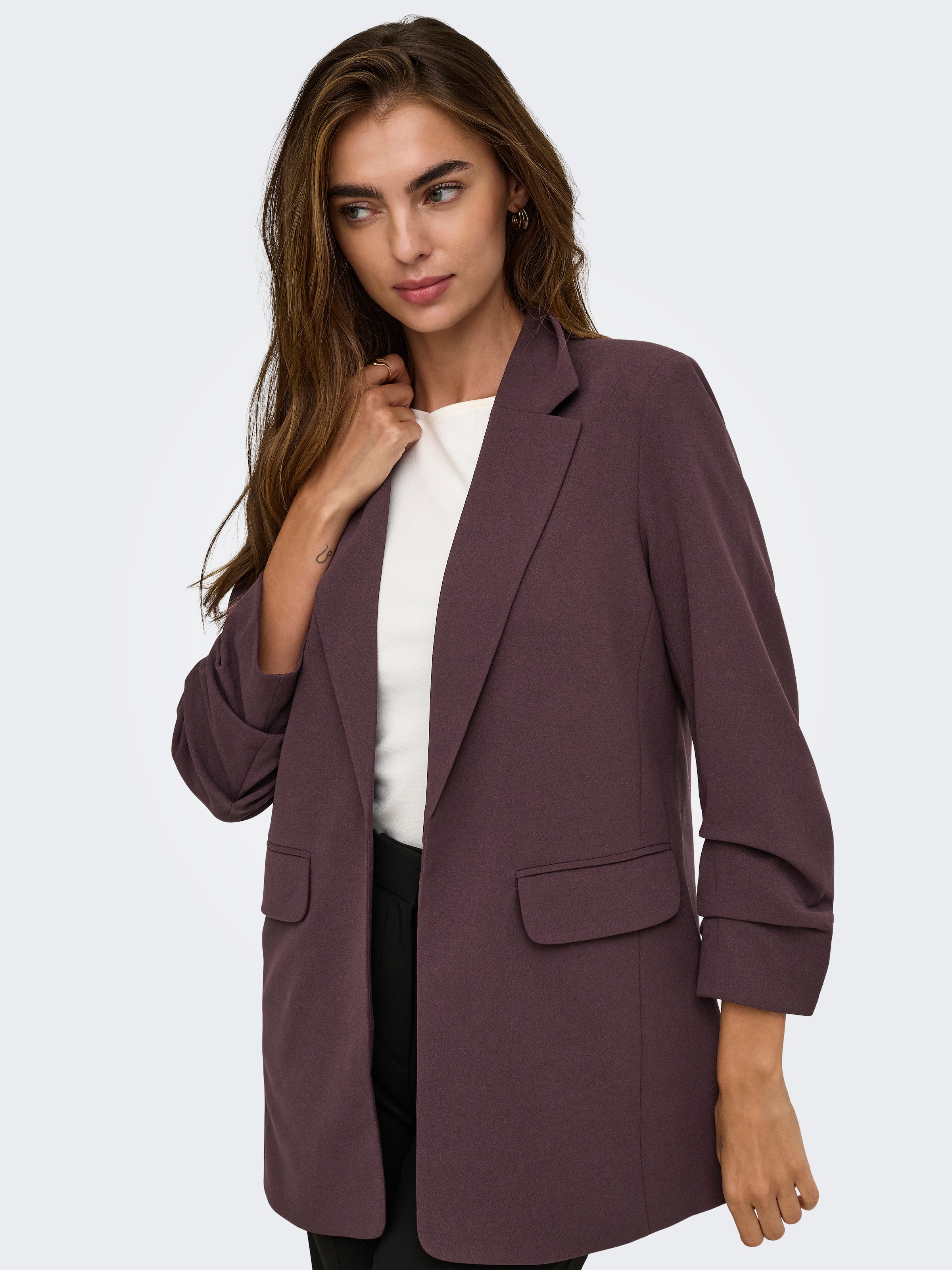 ONLY Longblazer »ONLKALINA 3/4 OPEN BLAZER CC TLR« Materialmix, loose fit