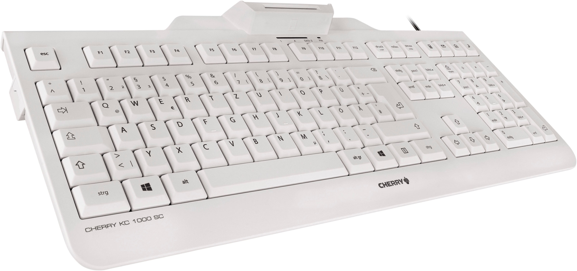 Cherry Tastatur »KC 1000 SC Kabelgebundene Chipkarten Tastatur, Hell Grau, USB«, (Ziffernblock)