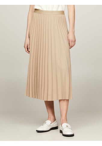 Plisseerock »FLUID TWILL PLEATED MIDI SKIRT«