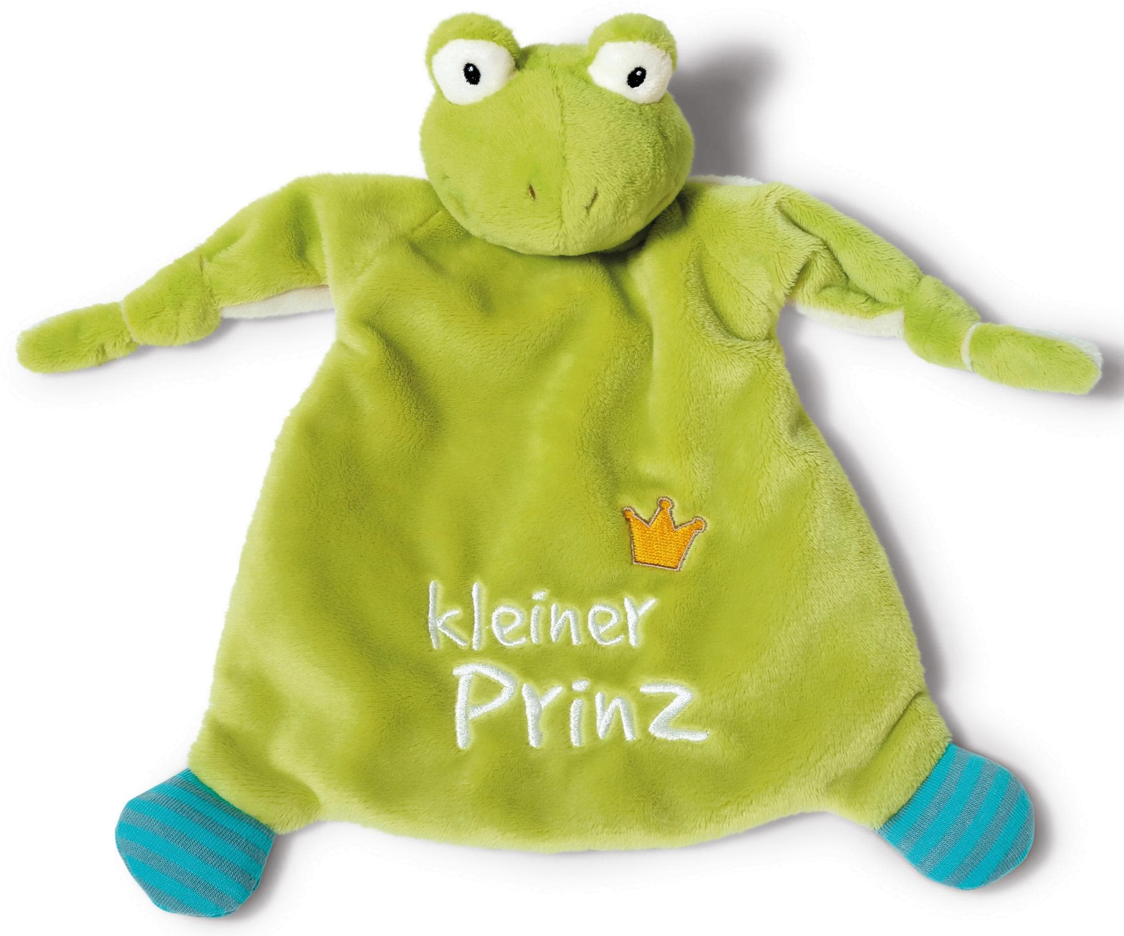 Nici Schmusetuch »My First NICI Kollektion, Froschkönig, Kleiner Prinz«, mit dreidimensionalen Augen mit aufgestickten Pupillen