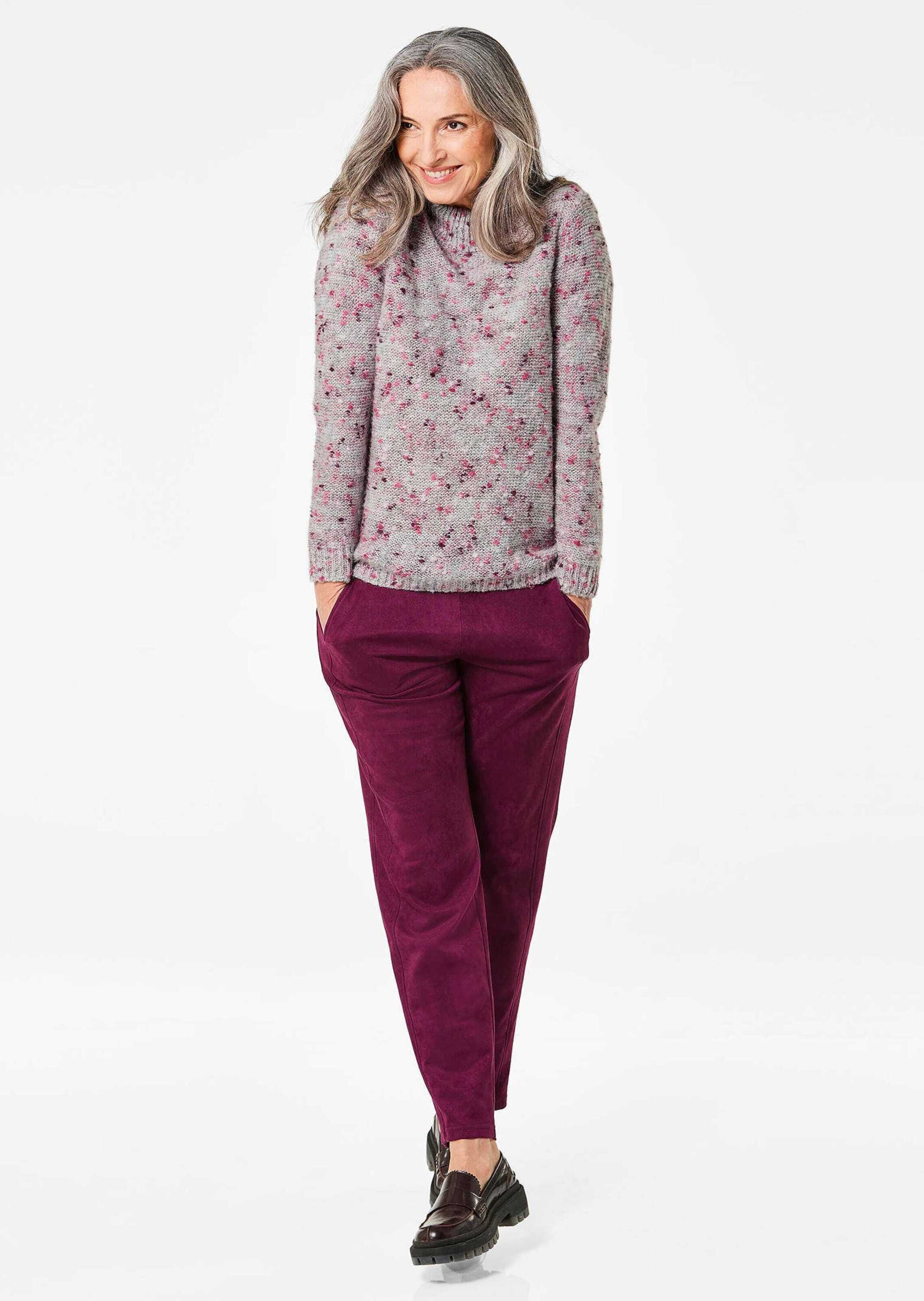 GOLDNER Rundhalspullover »Edler Strickpullover mit Stehkragen« Noppengarn